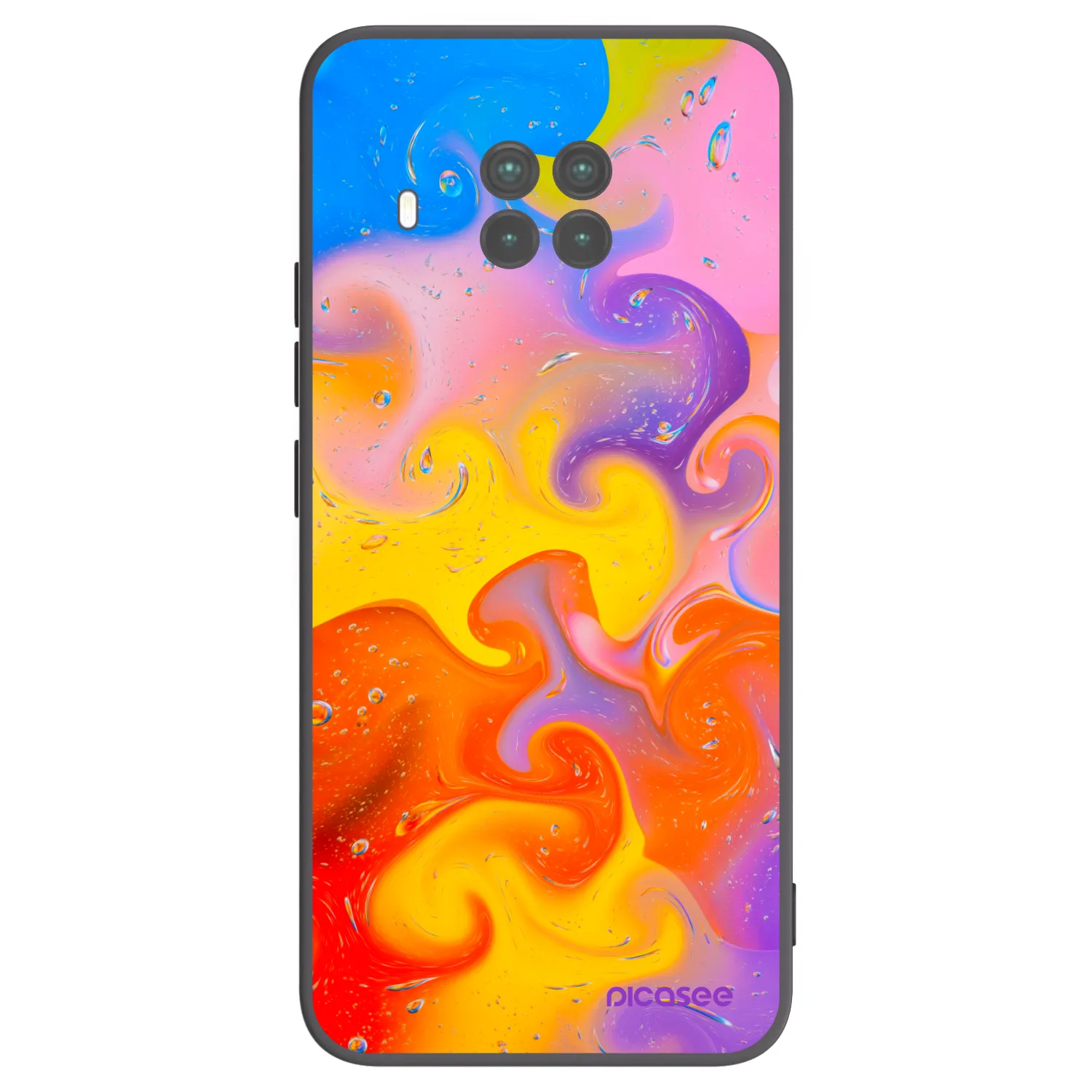 Picasee crna silikonska maskica za Xiaomi Mi 10T Lite - Bubbles