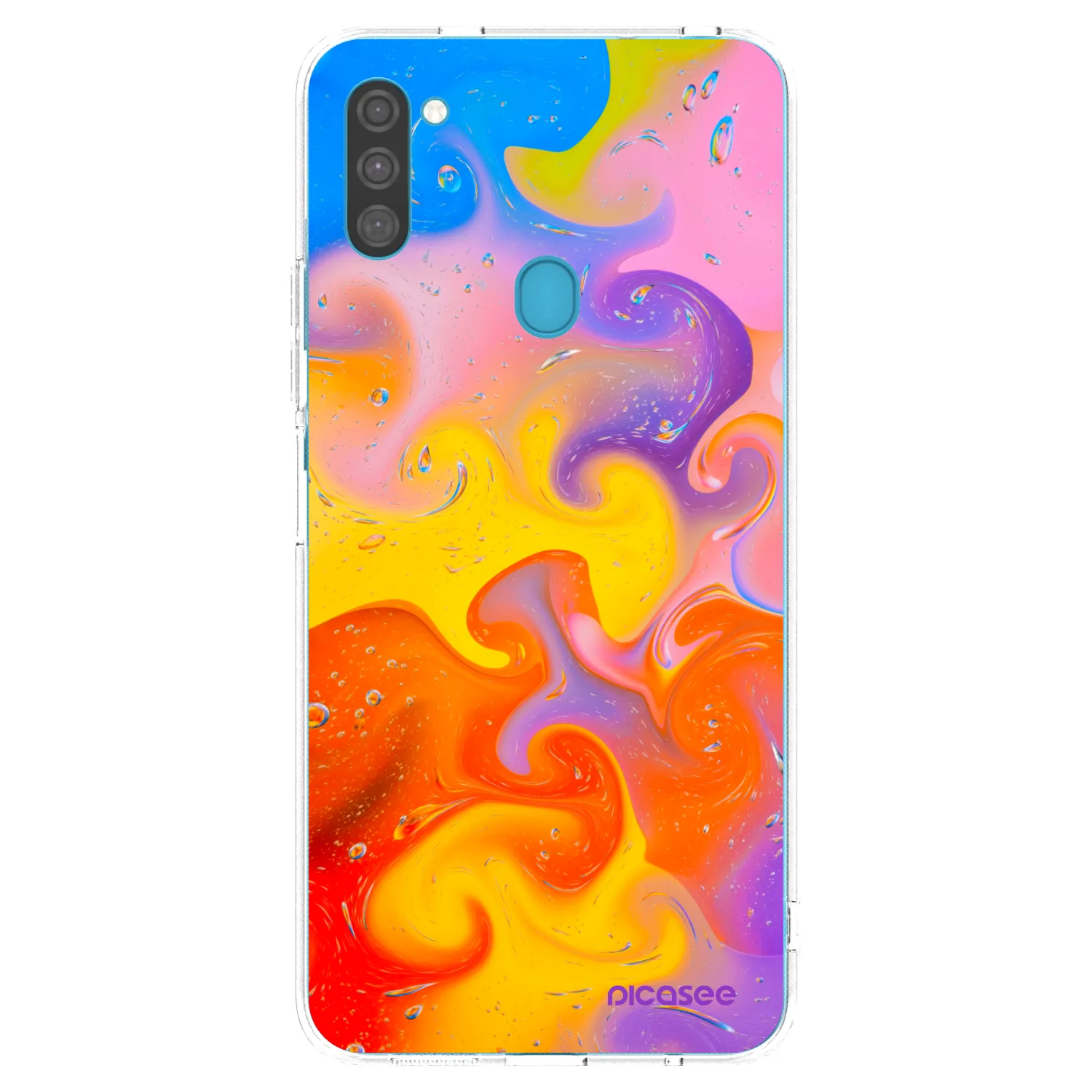 Picasee silikonska prozirna maskica za Samsung Galaxy M11 - Bubbles