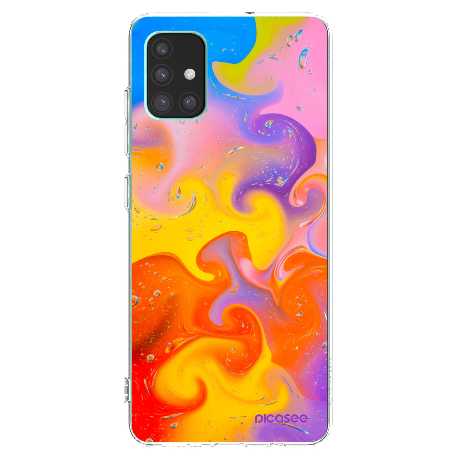 Picasee silikonska prozirna maskica za Samsung Galaxy M51 M515F - Bubbles