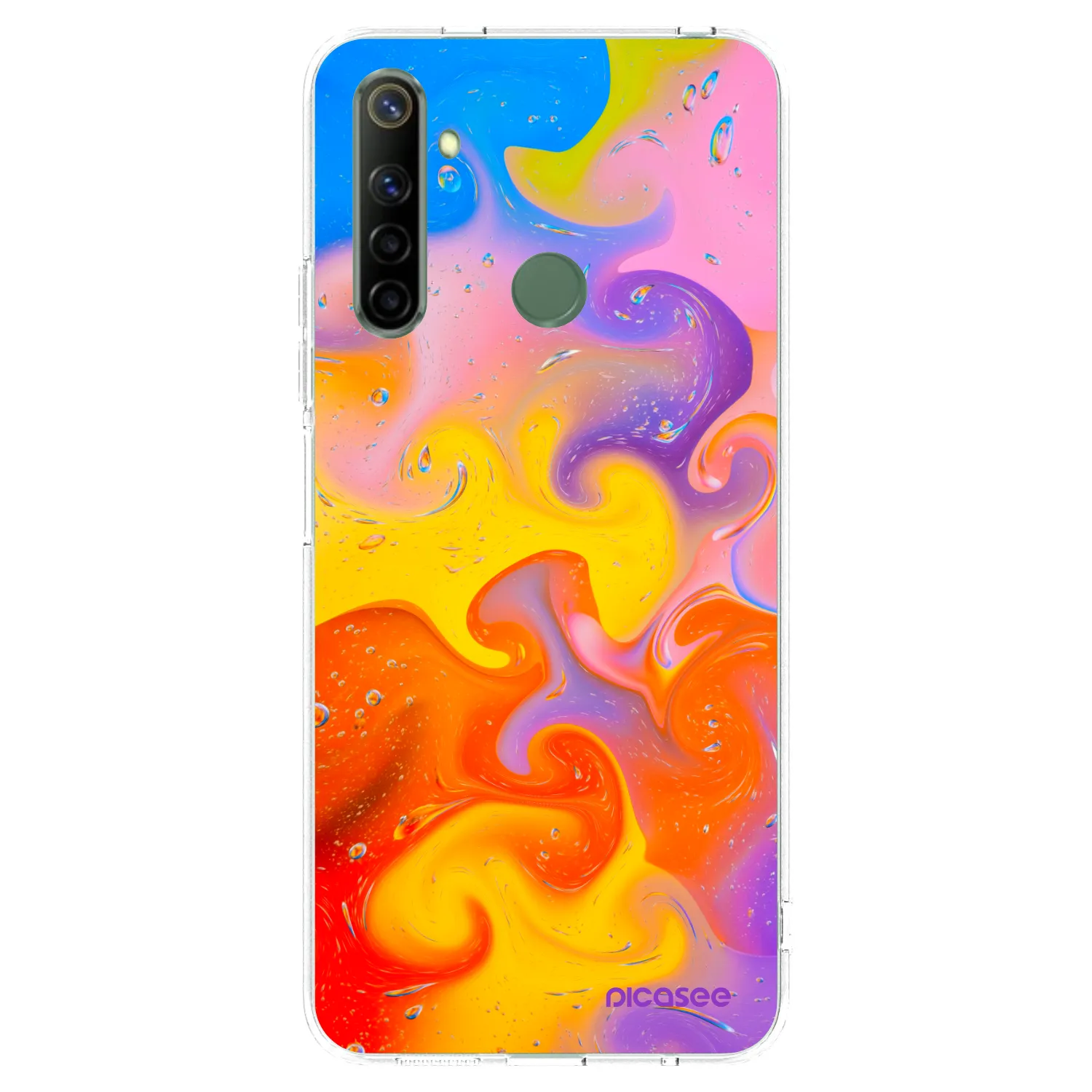 Picasee silikonska prozirna maskica za Realme 6i - Bubbles
