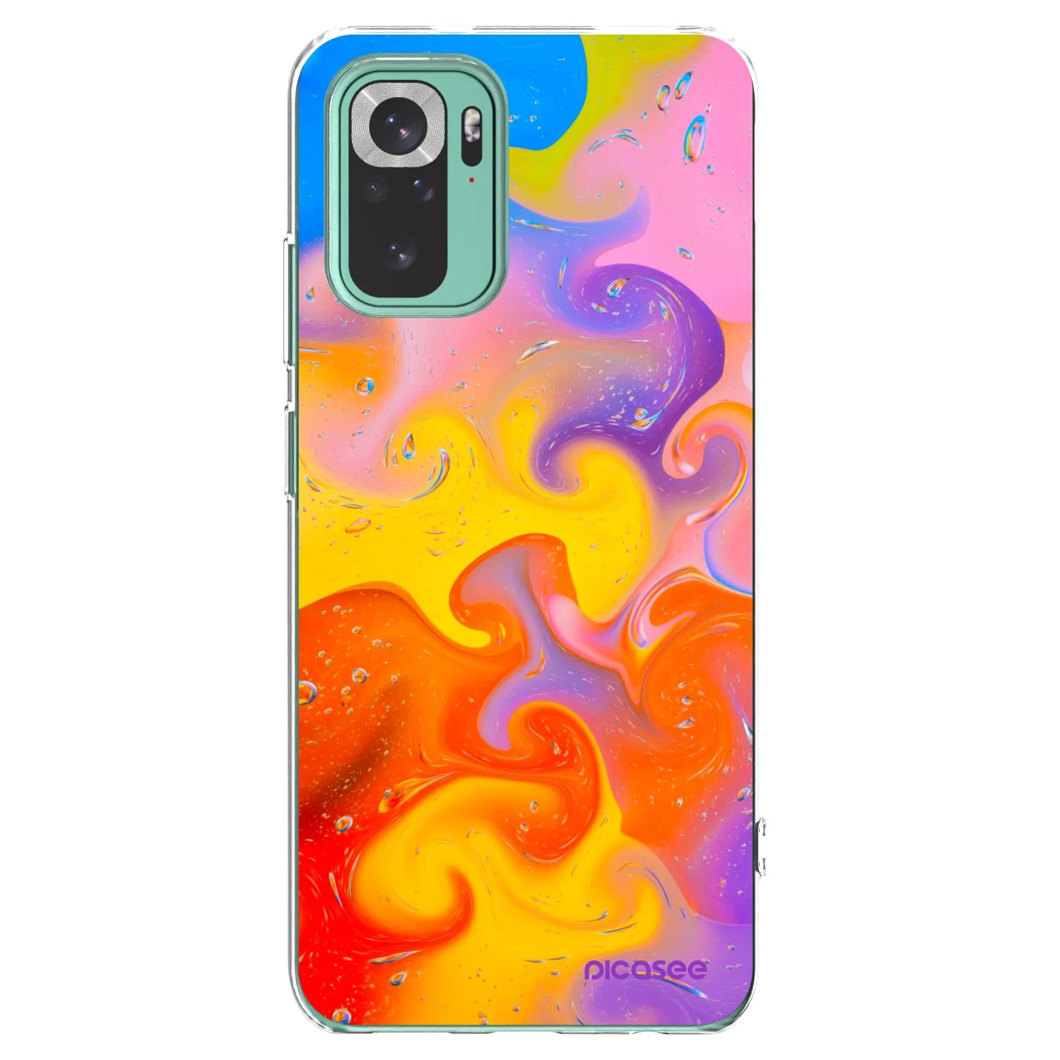 Picasee silikonska prozirna maskica za Xiaomi Redmi Note 10 Pro - Bubbles