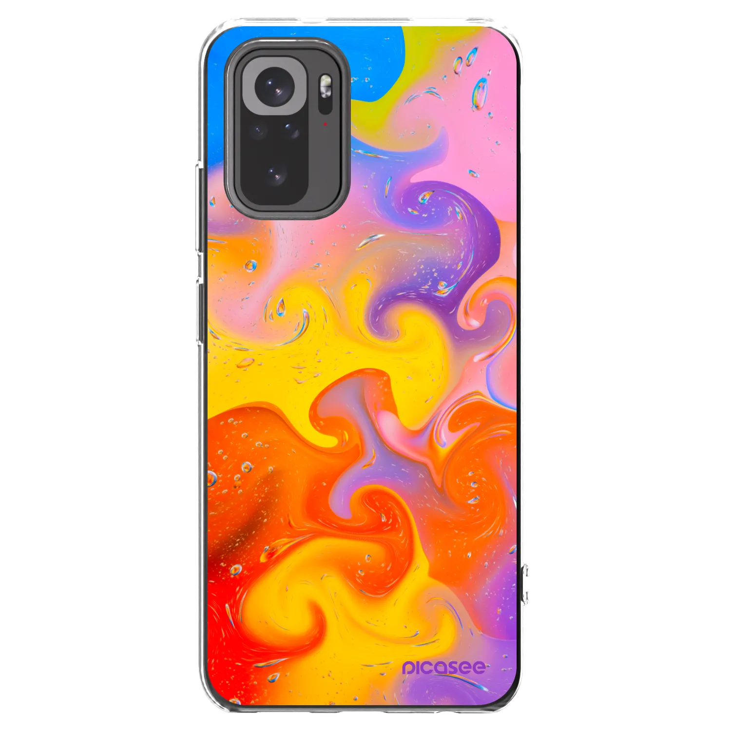 Picasee silikonska prozirna maskica za Xiaomi Redmi Note 10S - Bubbles