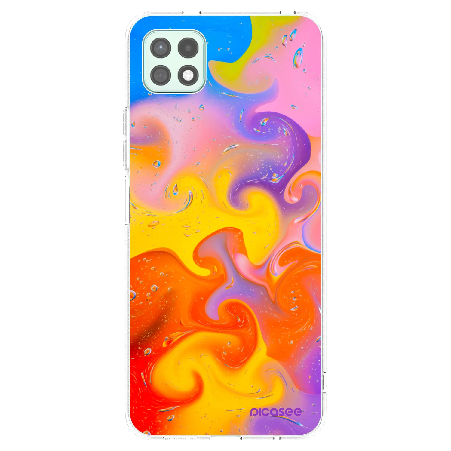 Picasee silikonska prozirna maskica za Samsung Galaxy A22 A226B 5G - Bubbles
