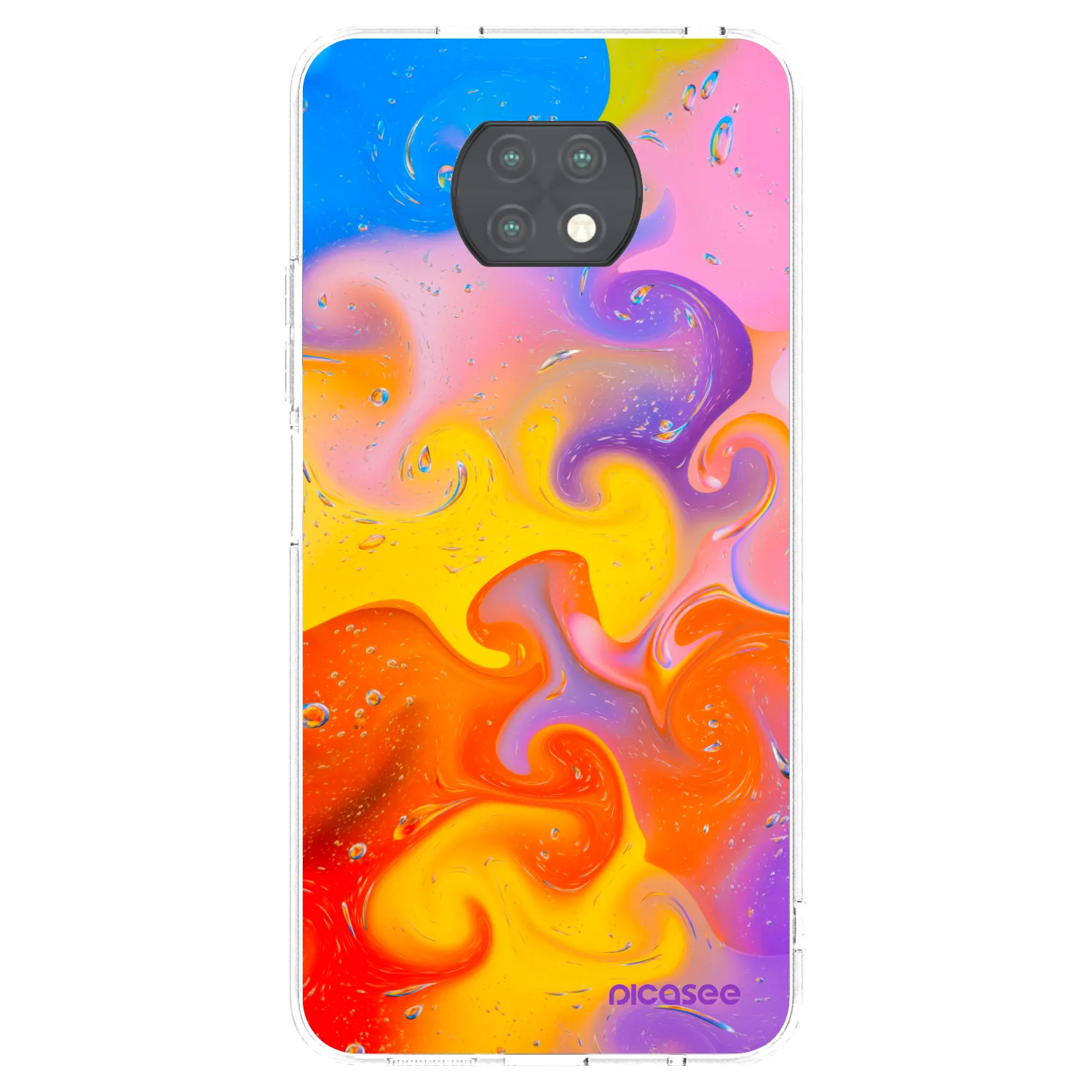 Picasee silikonska prozirna maskica za Xiaomi Redmi Note 9T - Bubbles