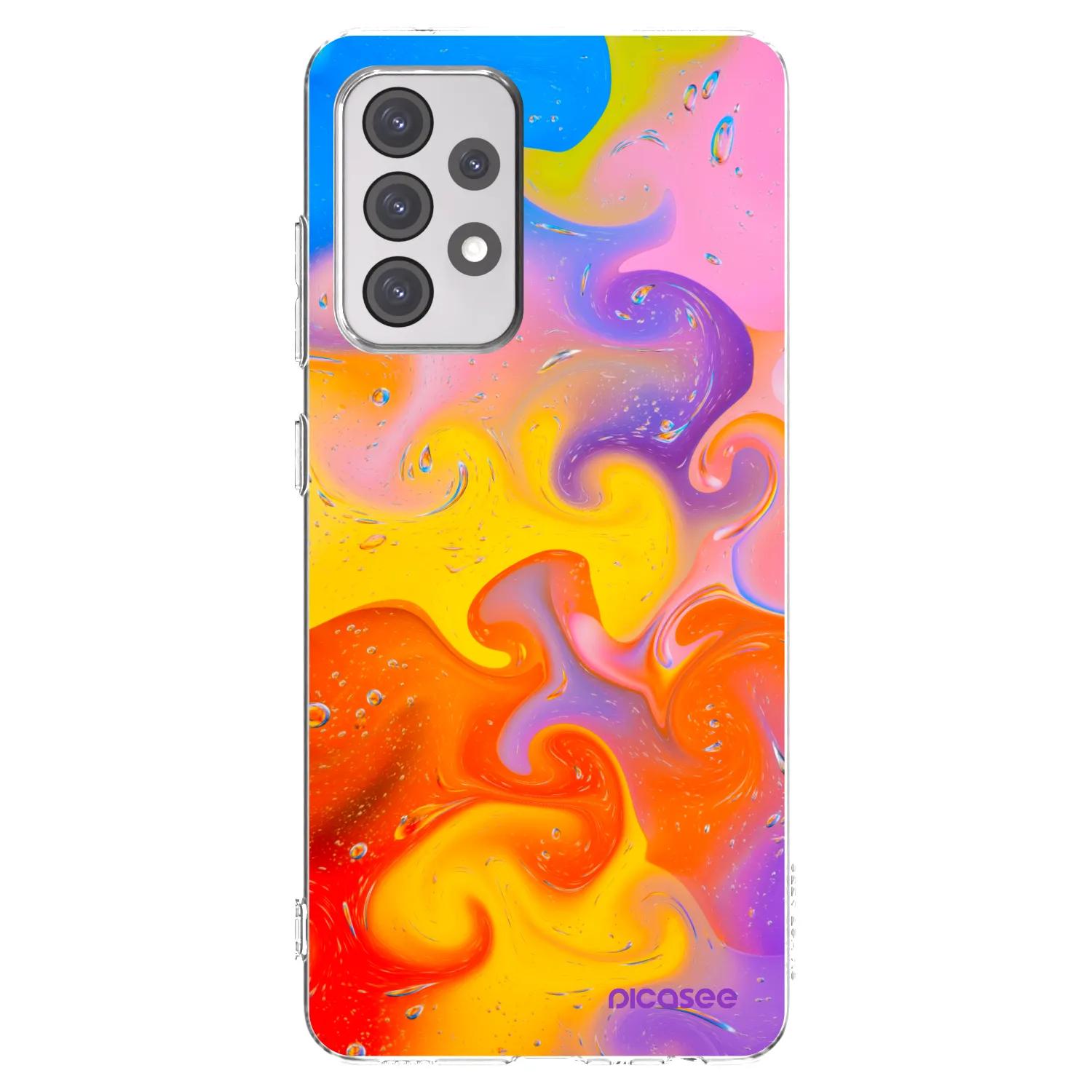 Picasee silikonska prozirna maskica za Samsung Galaxy A52s 5G A528B - Bubbles