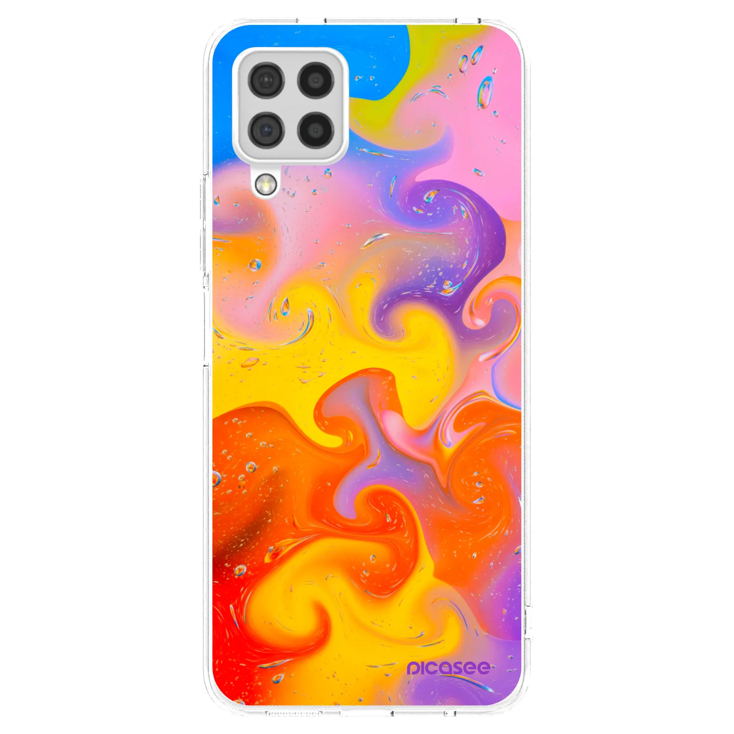 Picasee silikonska prozirna maskica za Samsung Galaxy A22 A225F 4G - Bubbles