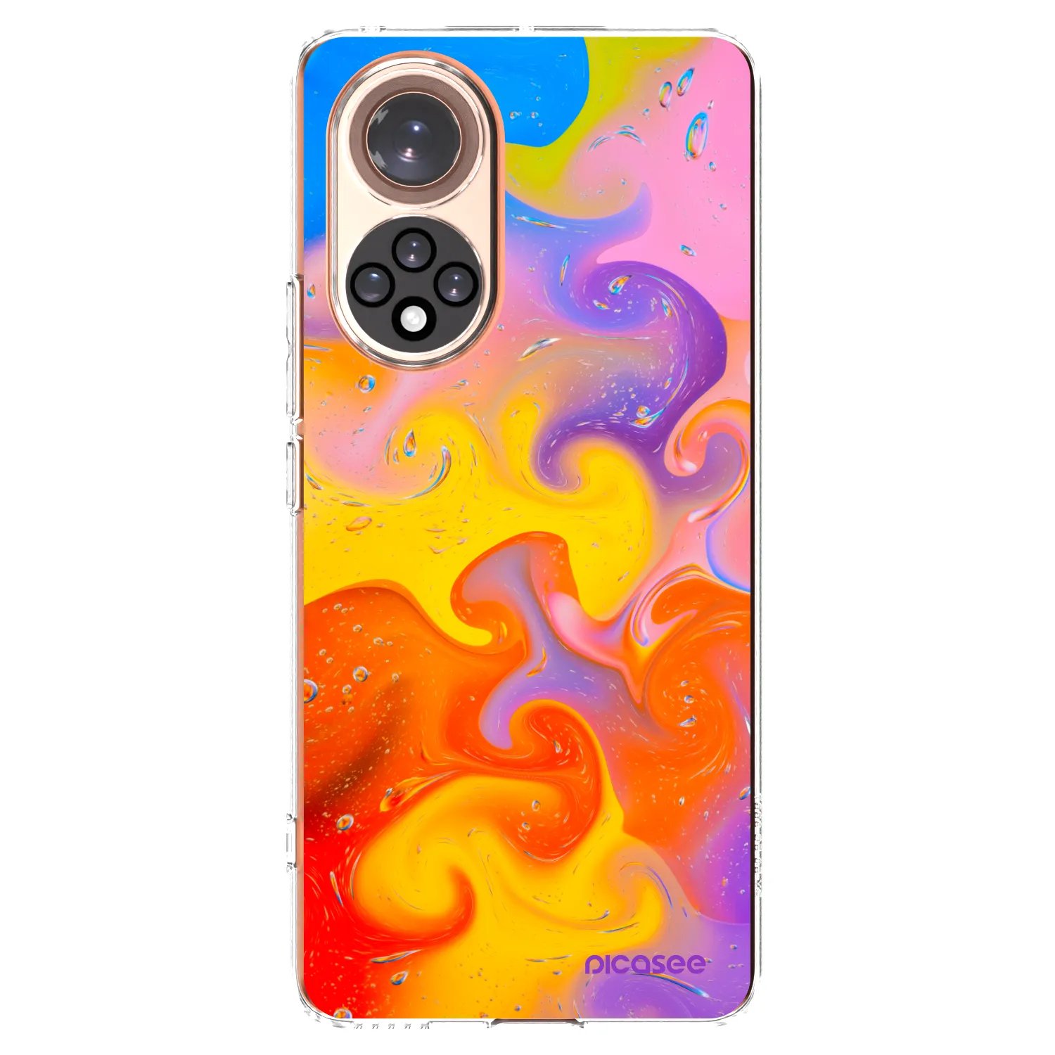 Picasee silikonska prozirna maskica za Honor 50 5G - Bubbles