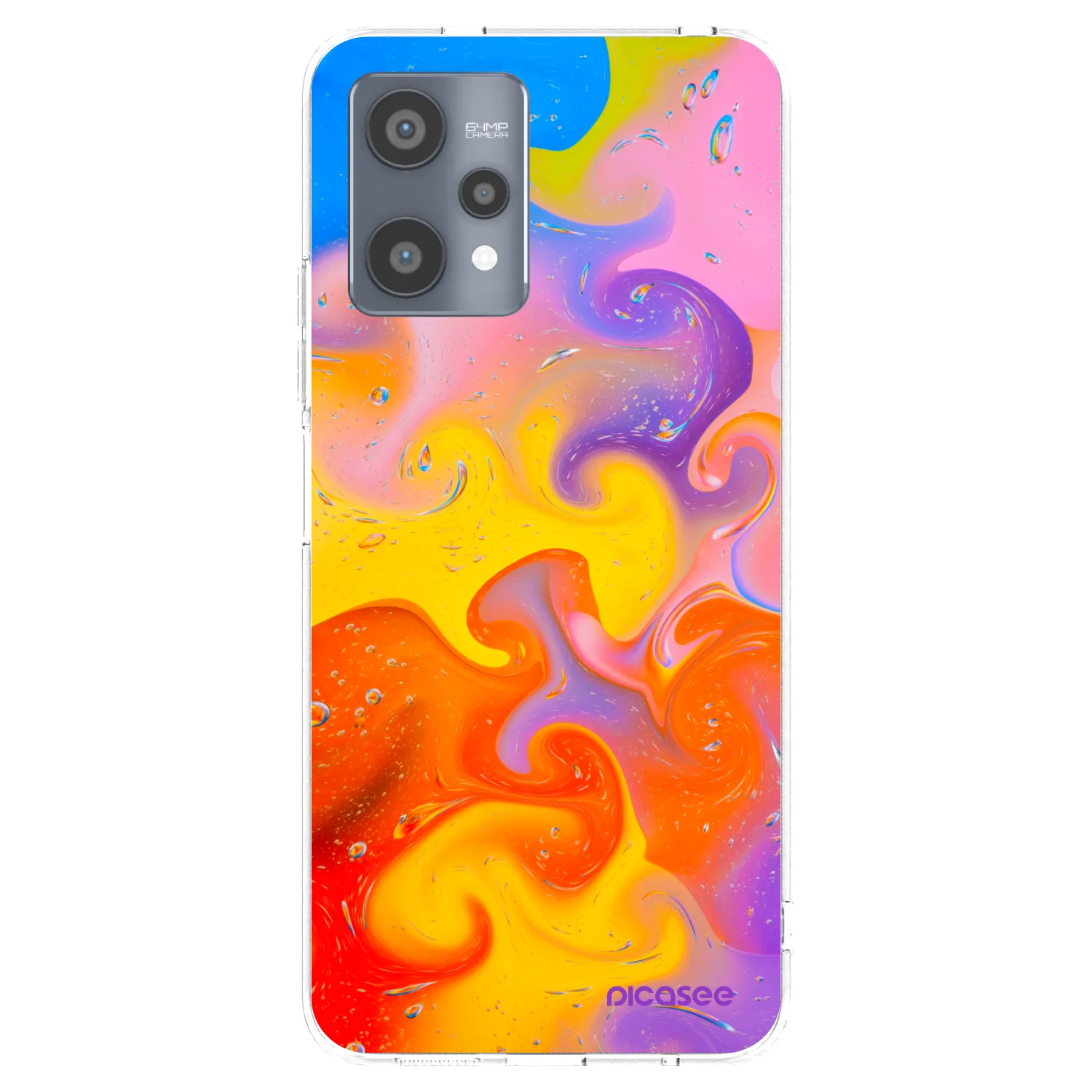 Picasee silikonska prozirna maskica za Realme 9 Pro 5G - Bubbles
