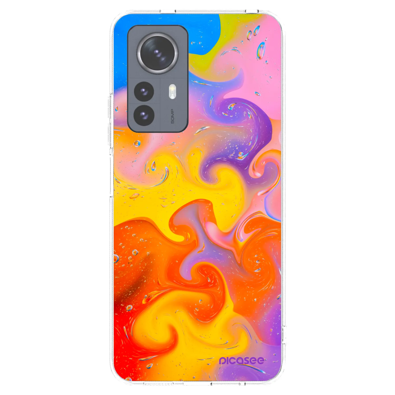Picasee silikonska prozirna maskica za Xiaomi 12 Pro - Bubbles