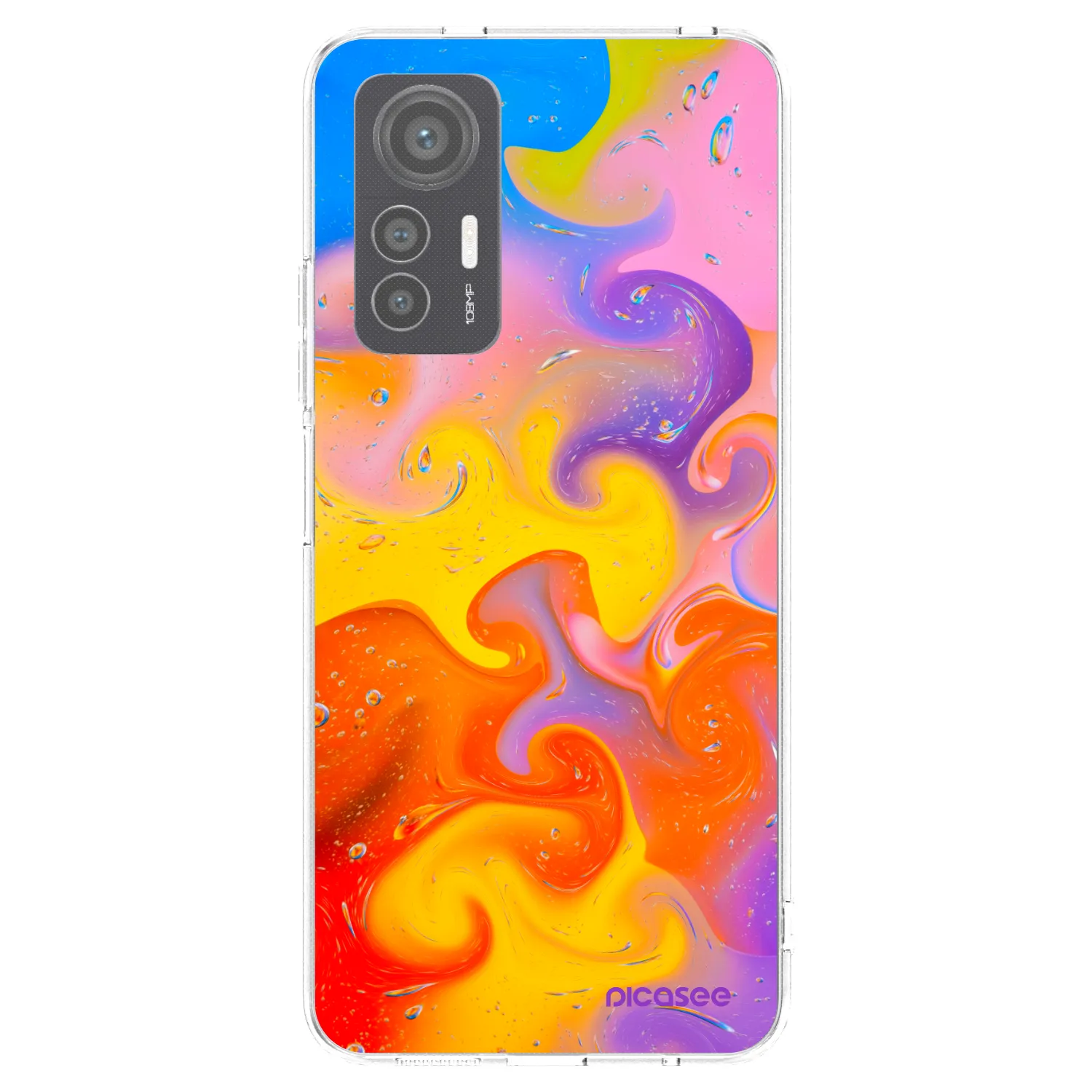Picasee silikonska prozirna maskica za Xiaomi 12 Lite - Bubbles