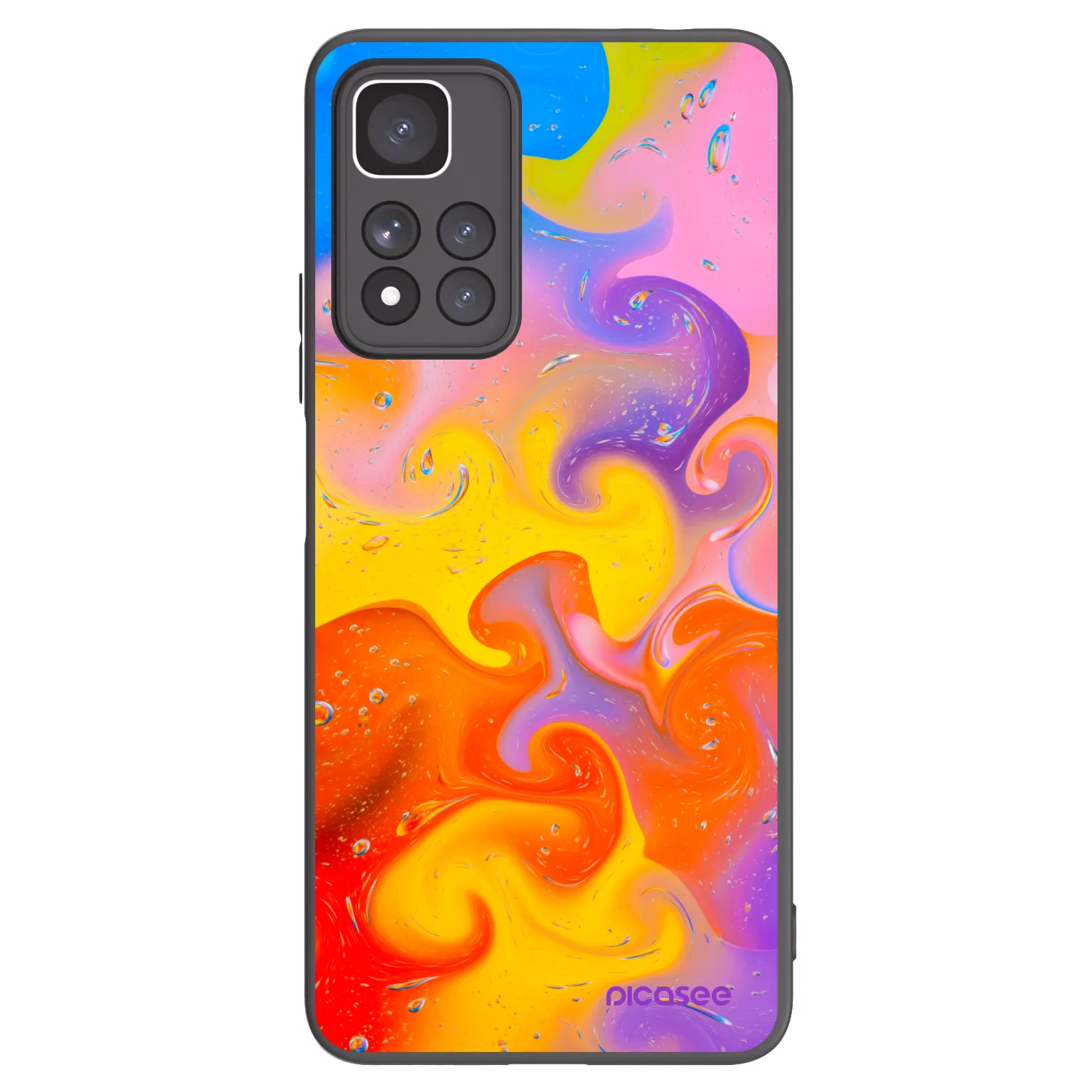 Picasee crna silikonska maskica za Xiaomi Redmi Note 11 Pro+ 5G - Bubbles