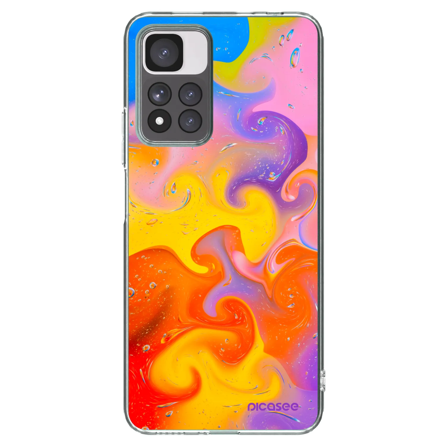 Picasee silikonska prozirna maskica za Xiaomi Redmi Note 11 Pro+ 5G - Bubbles