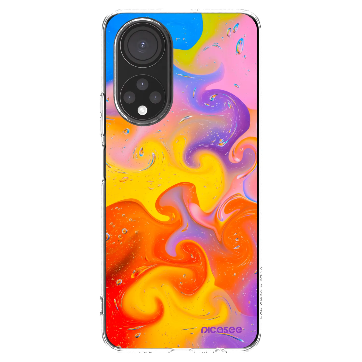 Picasee silikonska prozirna maskica za Honor X7 - Bubbles