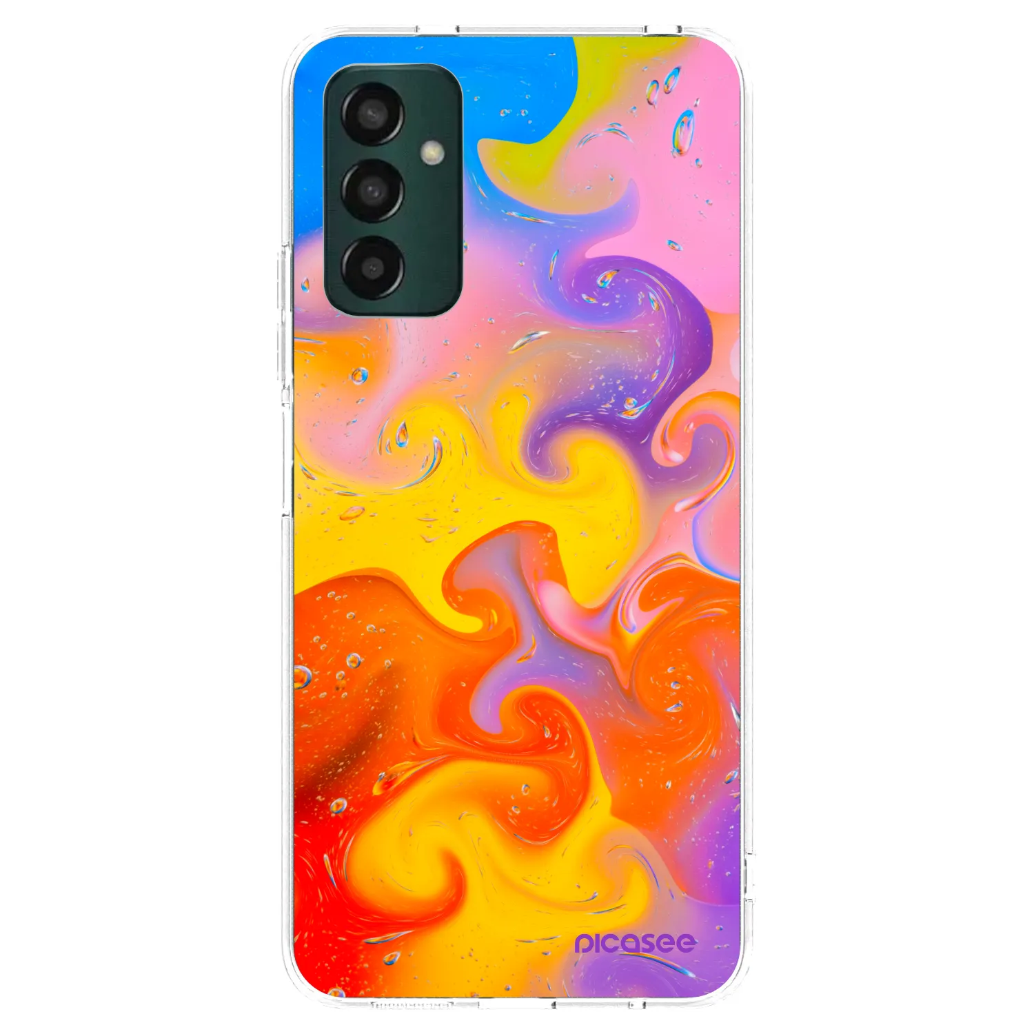 Picasee silikonska prozirna maskica za Samsung Galaxy M23 5G - Bubbles