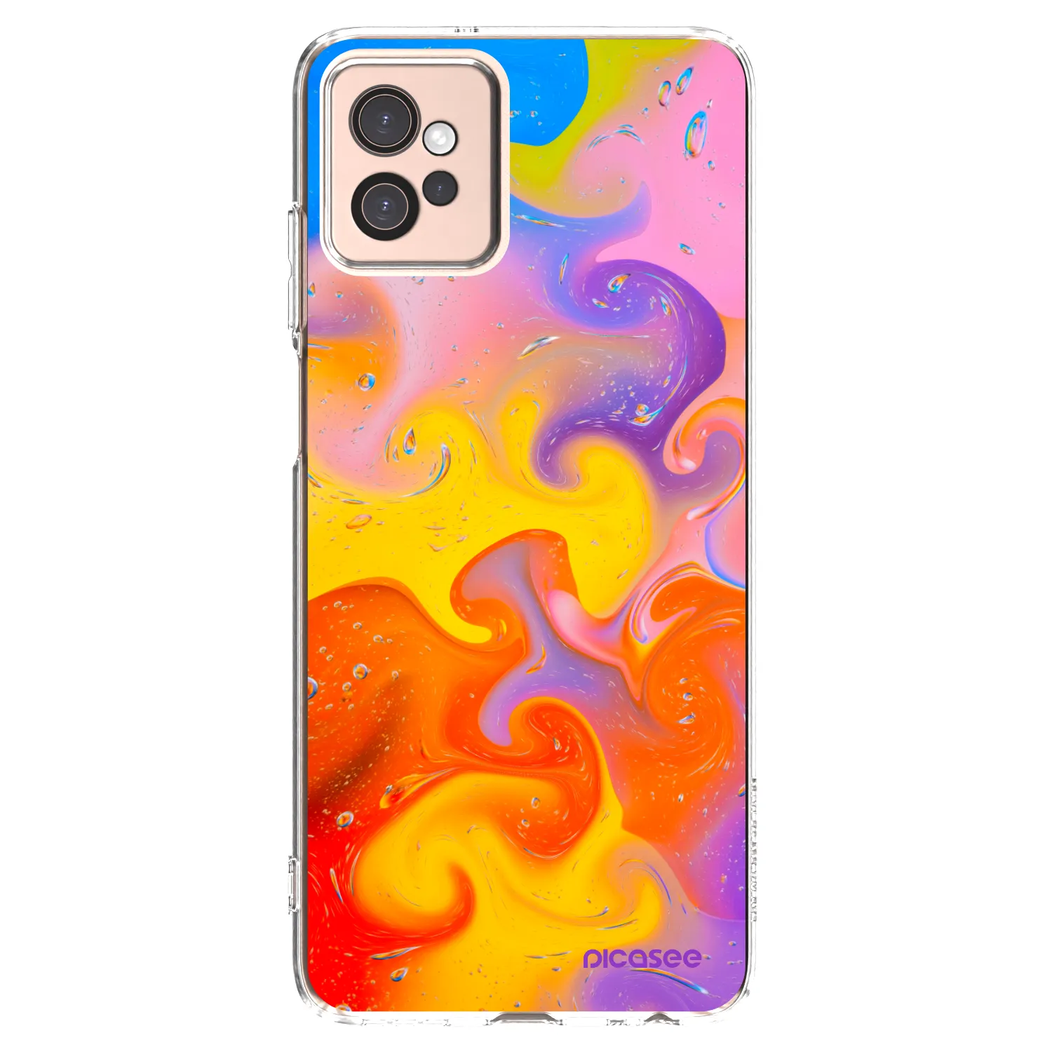 Picasee silikonska prozirna maskica za Motorola Moto G32 - Bubbles