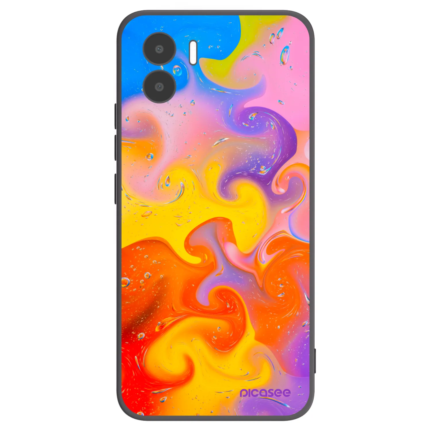 Picasee crna silikonska maskica za Xiaomi Redmi A1 - Bubbles