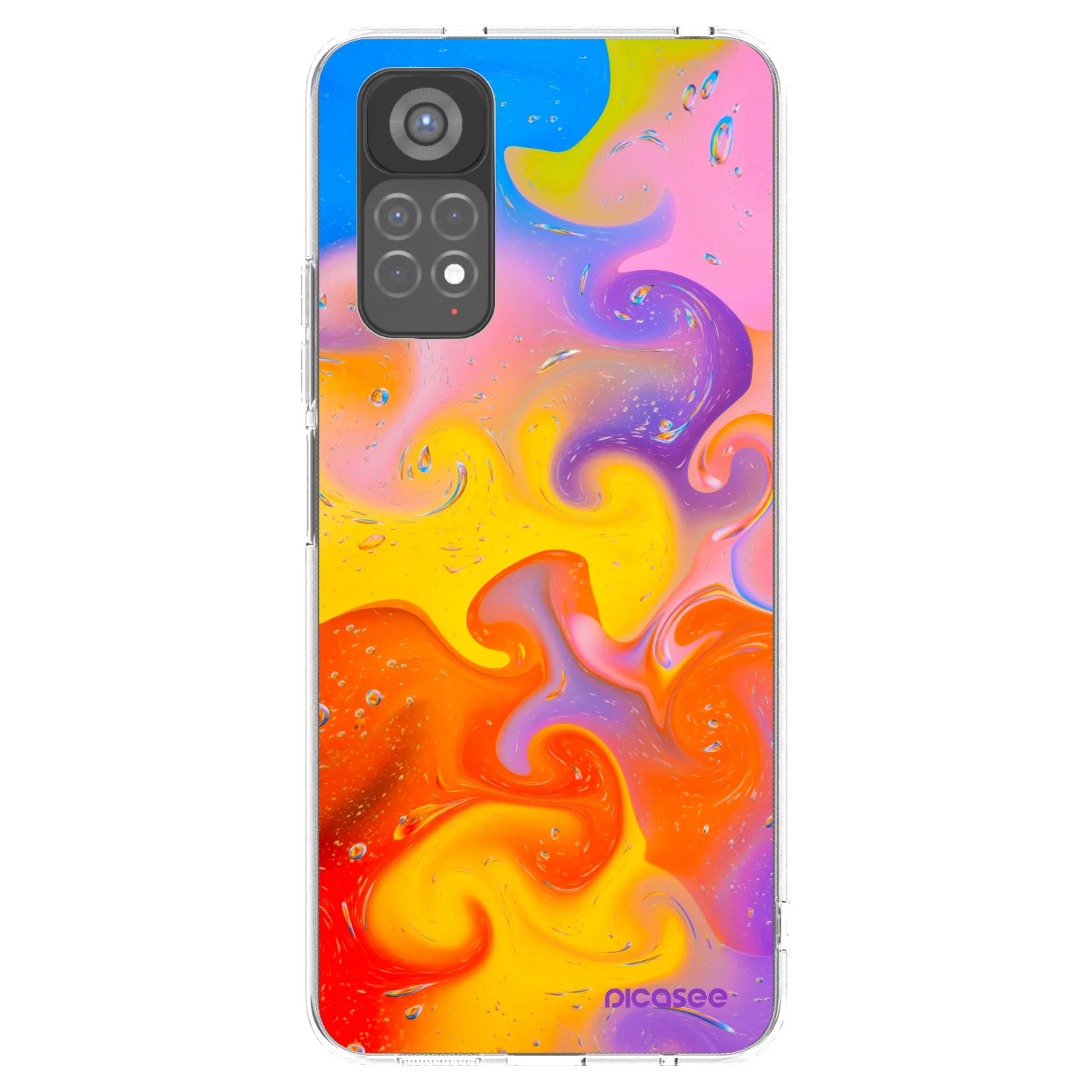 Picasee silikonska prozirna maskica za Xiaomi Redmi Note 11S 5G - Bubbles
