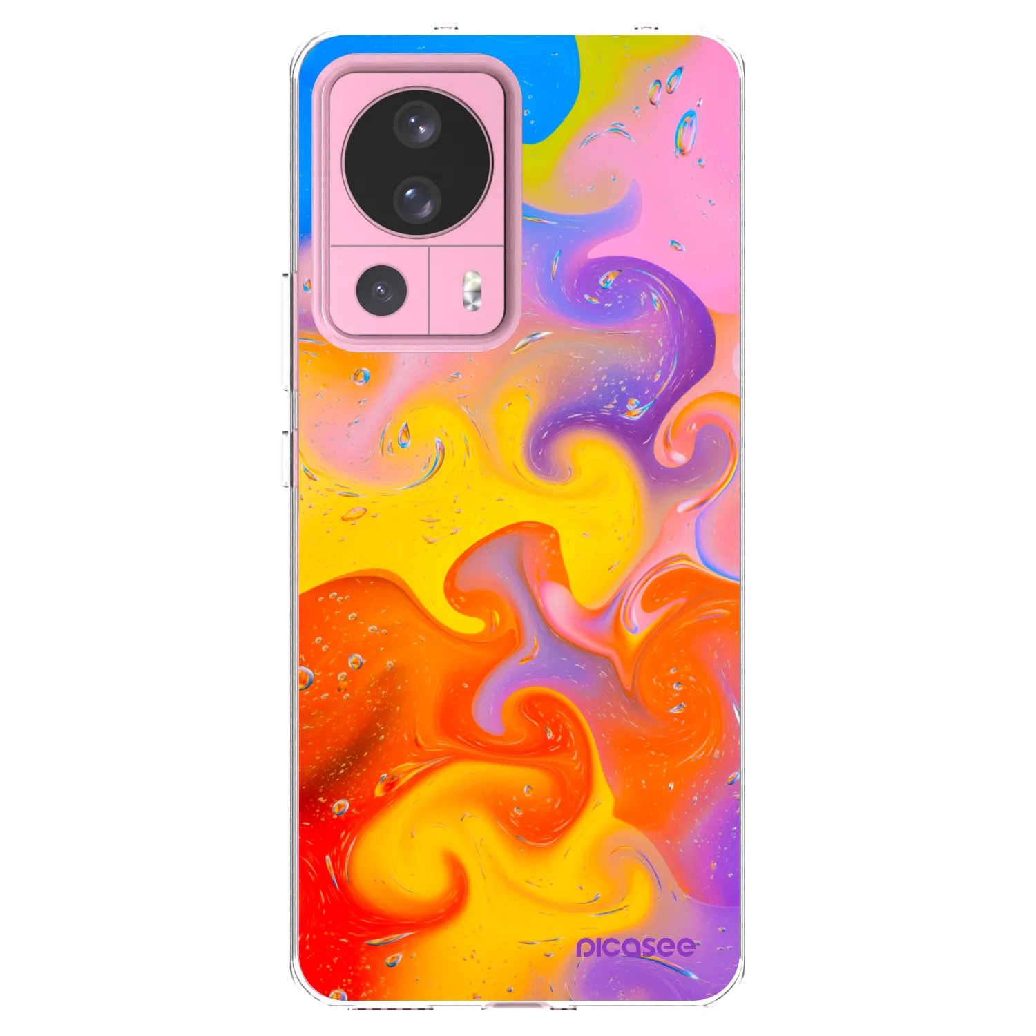 Picasee silikonska prozirna maskica za Xiaomi 13 Lite - Bubbles