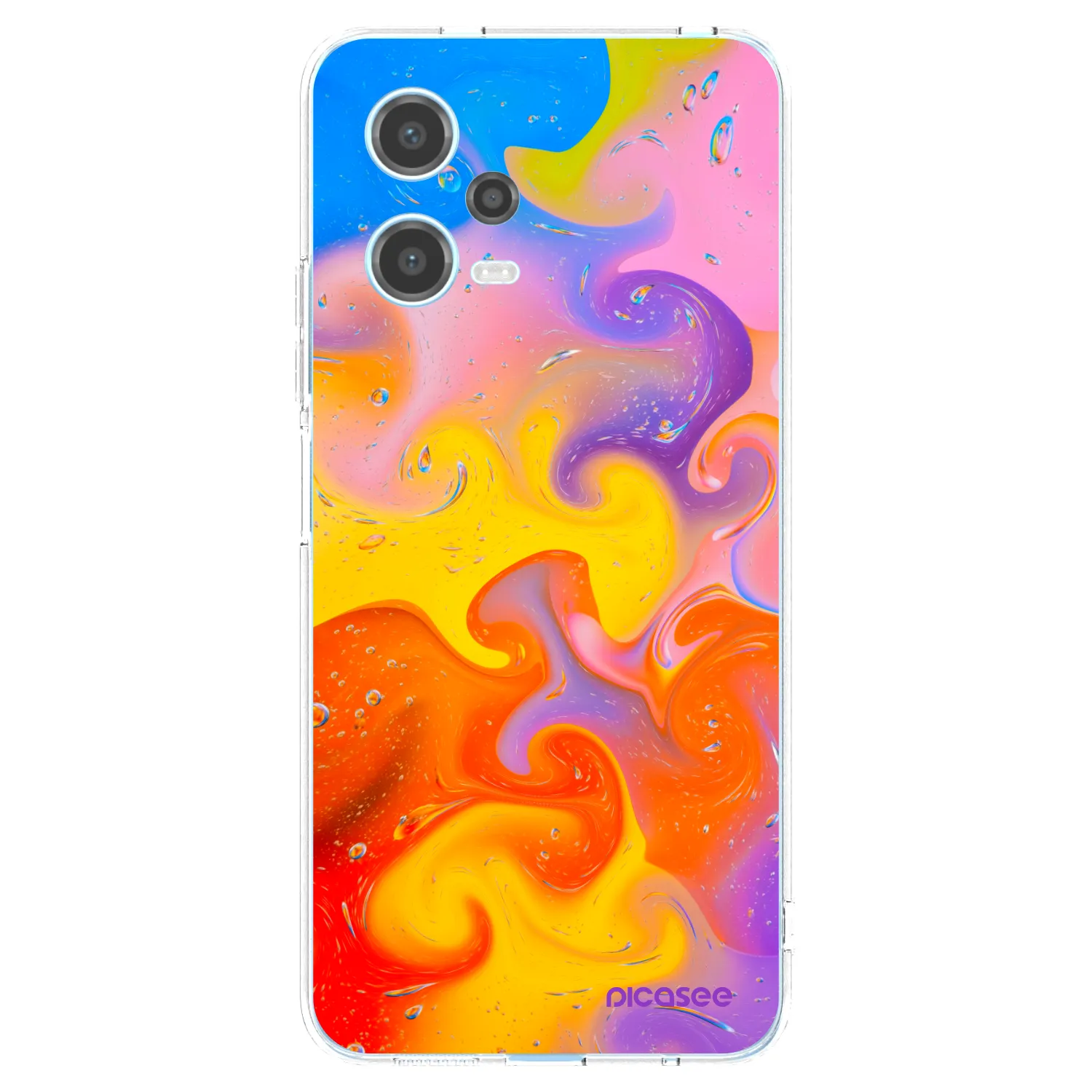 Picasee silikonska prozirna maskica za Xiaomi Redmi Note 12 5G - Bubbles