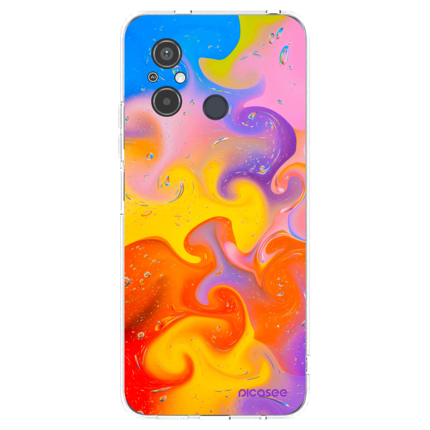 Picasee silikonska prozirna maskica za Xiaomi Redmi 12C - Bubbles