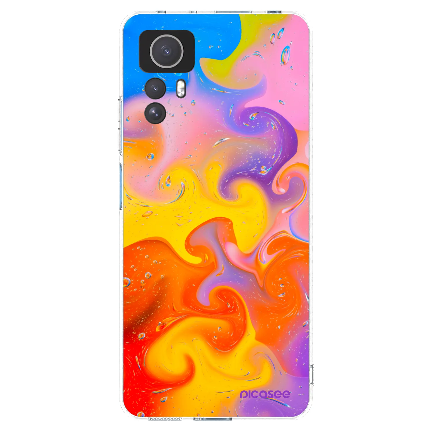 Picasee silikonska prozirna maskica za Xiaomi Redmi Note 12S - Bubbles