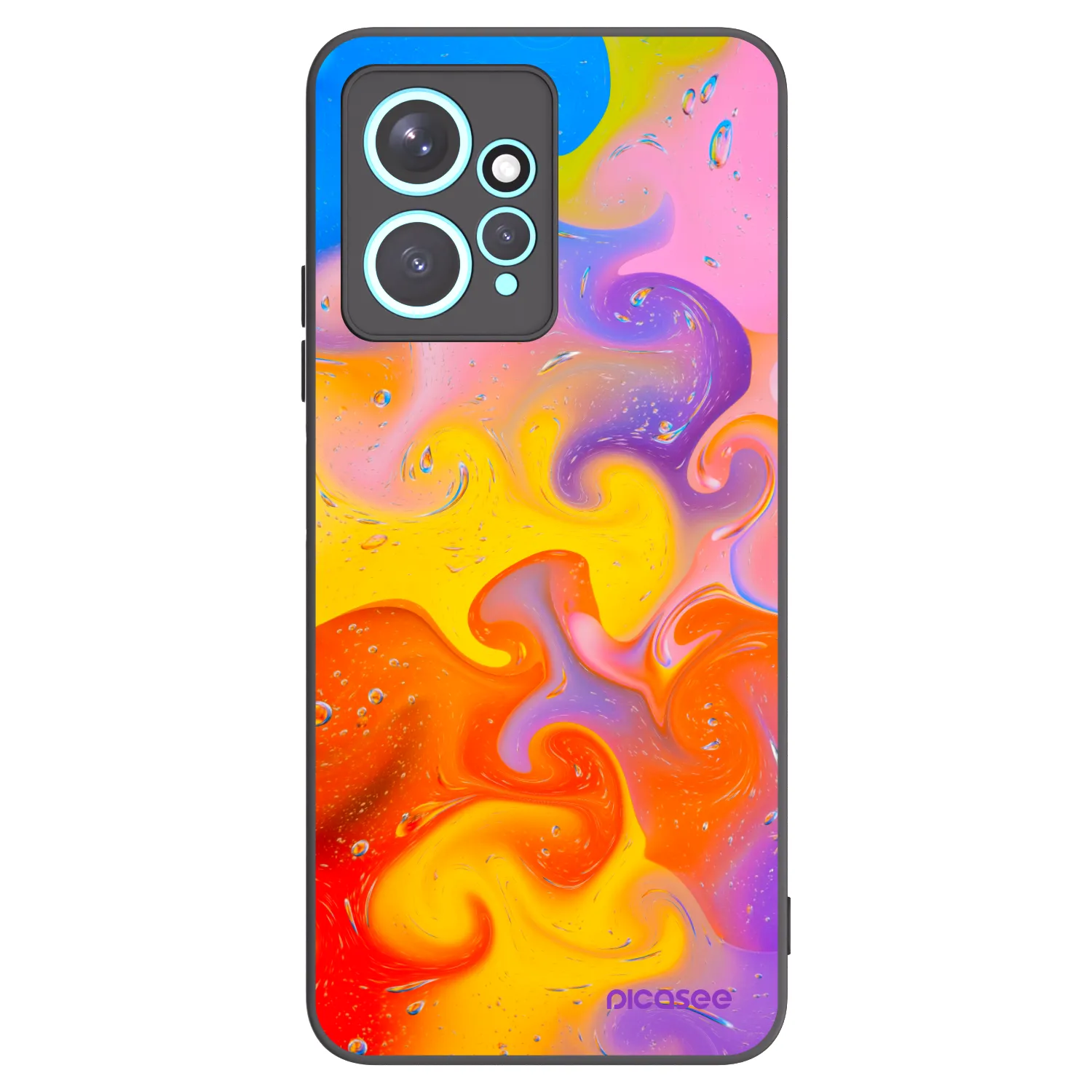 Picasee crna silikonska maskica za Xiaomi Redmi Note 12 4G - Bubbles