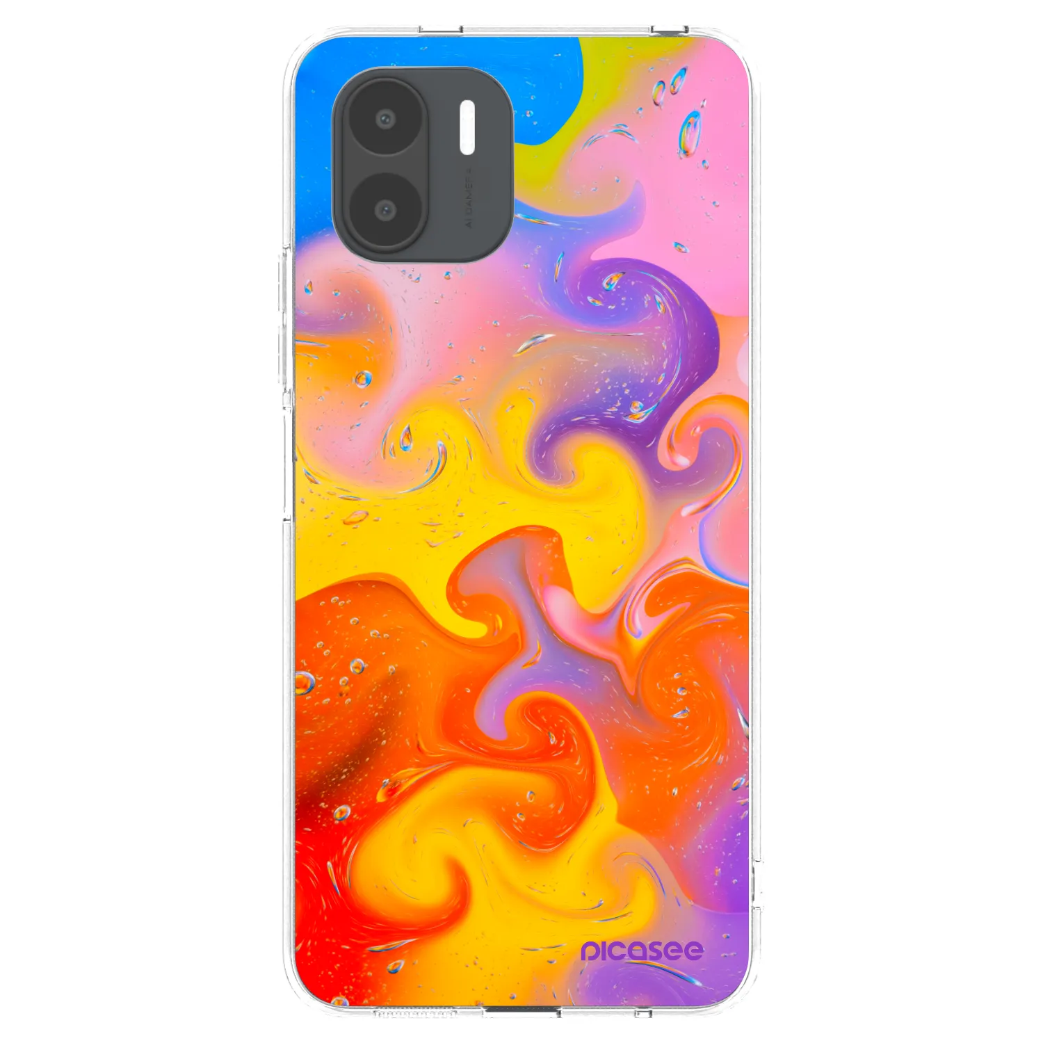 Picasee silikonska prozirna maskica za Xiaomi Redmi A2 - Bubbles
