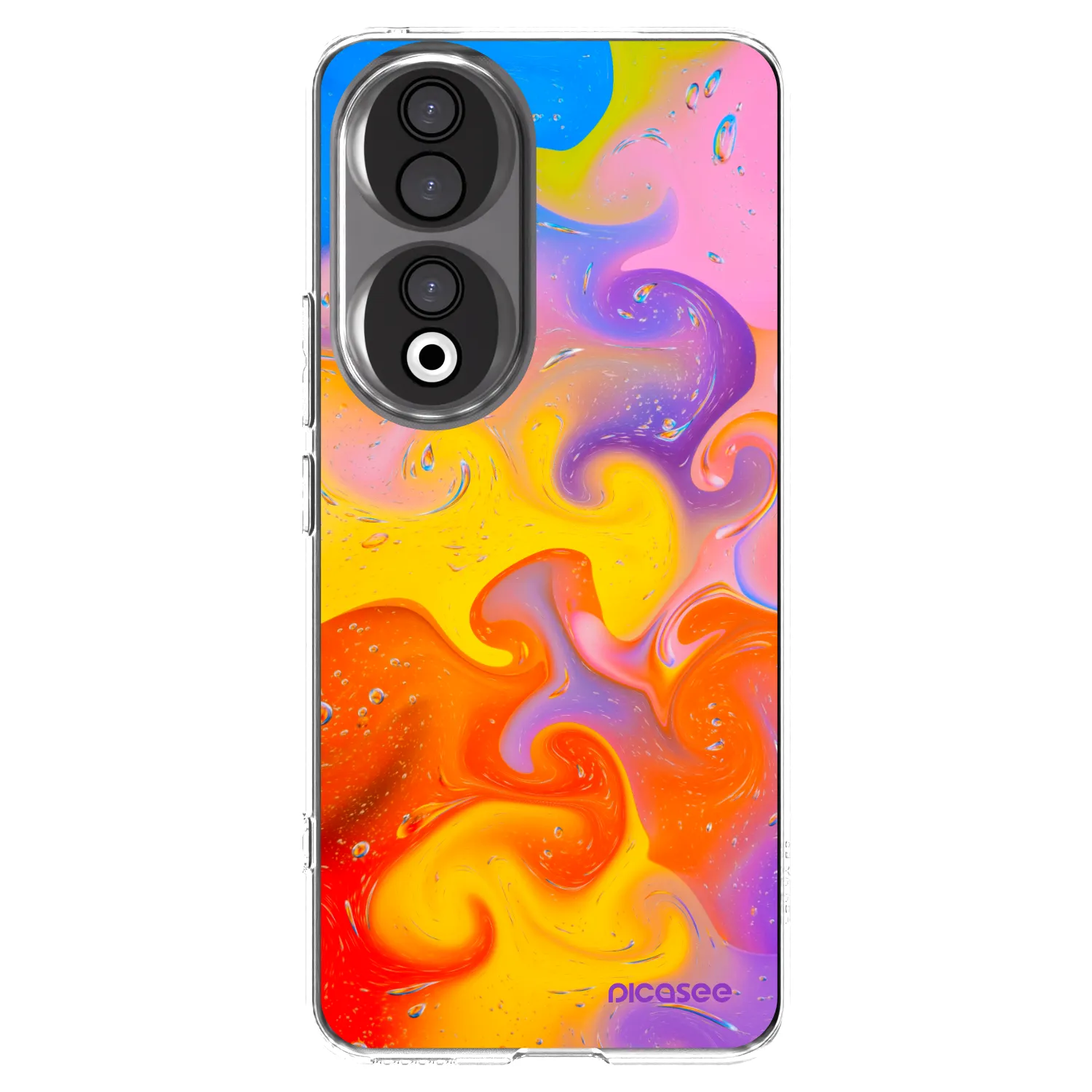 Picasee silikonska prozirna maskica za Honor 90 5G - Bubbles