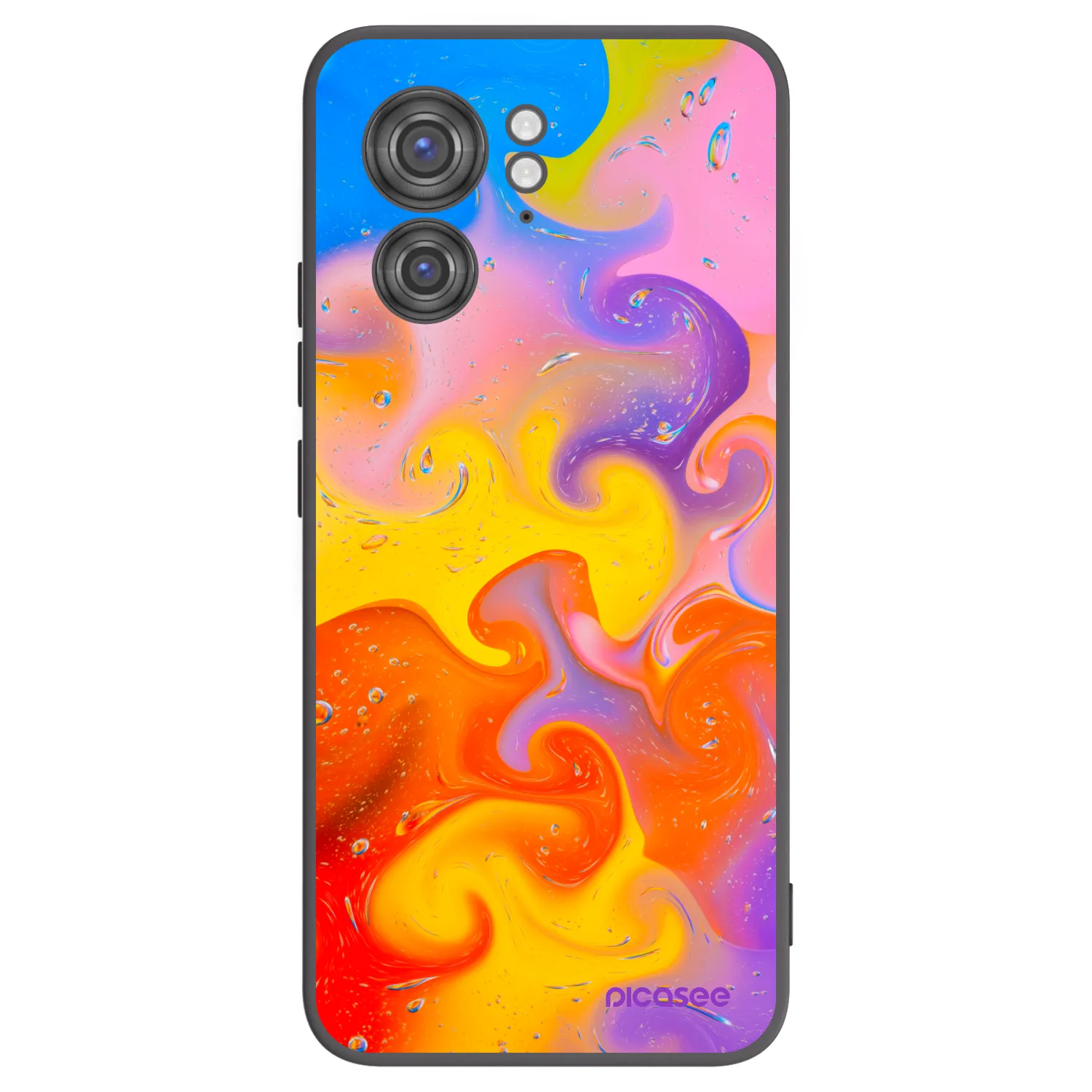 Picasee crna silikonska maskica za Motorola Edge 40 - Bubbles