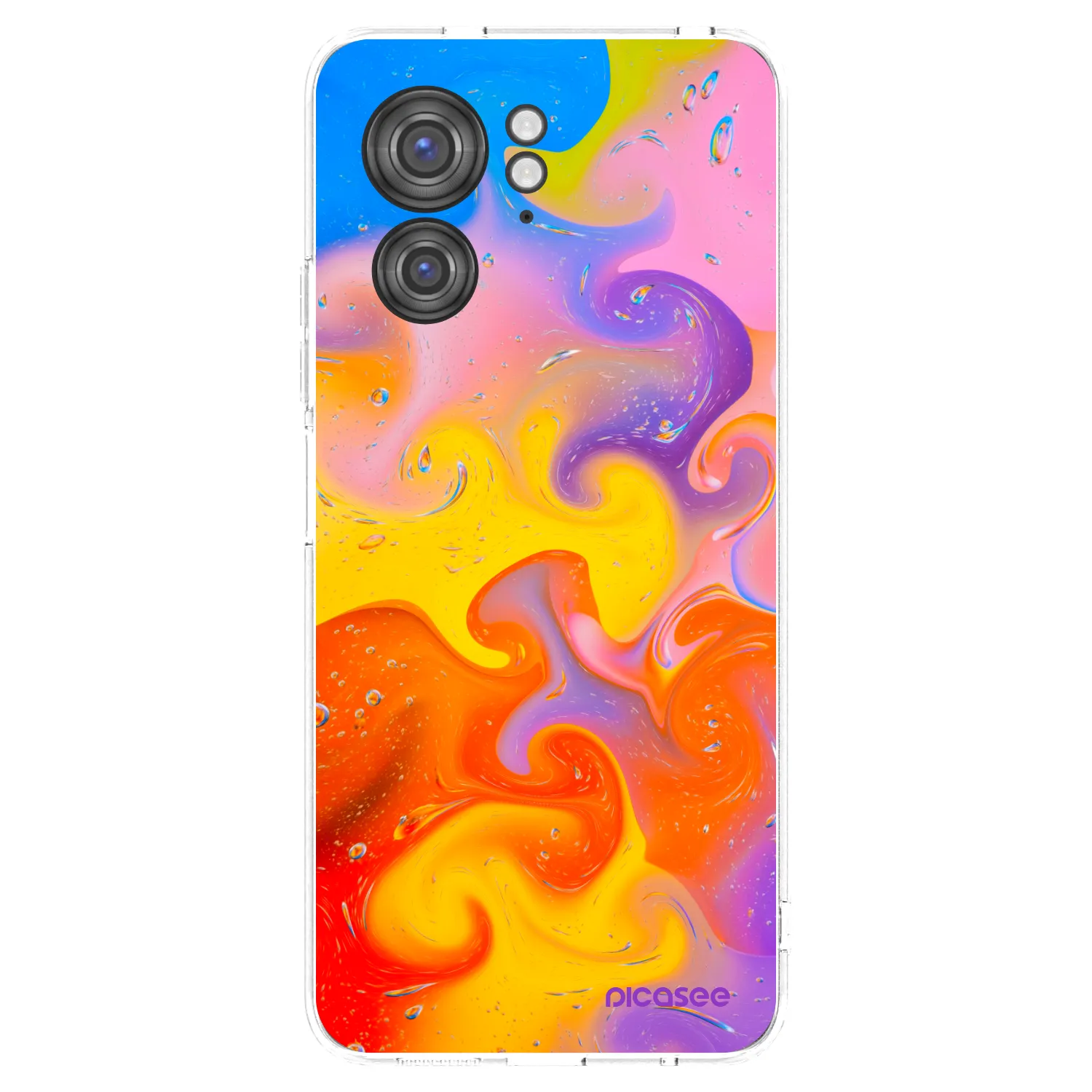 Picasee silikonska prozirna maskica za Motorola Edge 40 - Bubbles