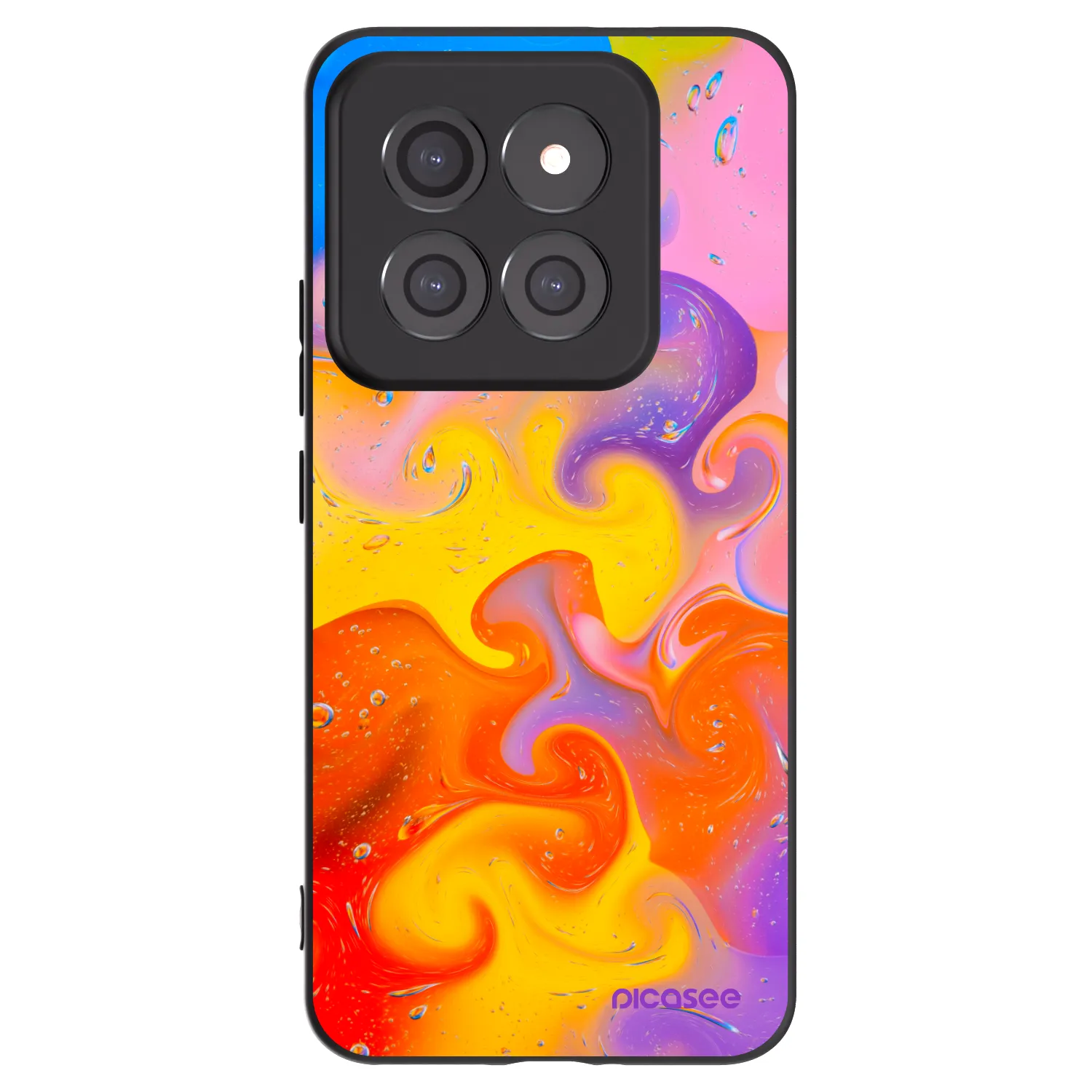 Picasee crna silikonska maskica za Xiaomi 14 Pro - Bubbles