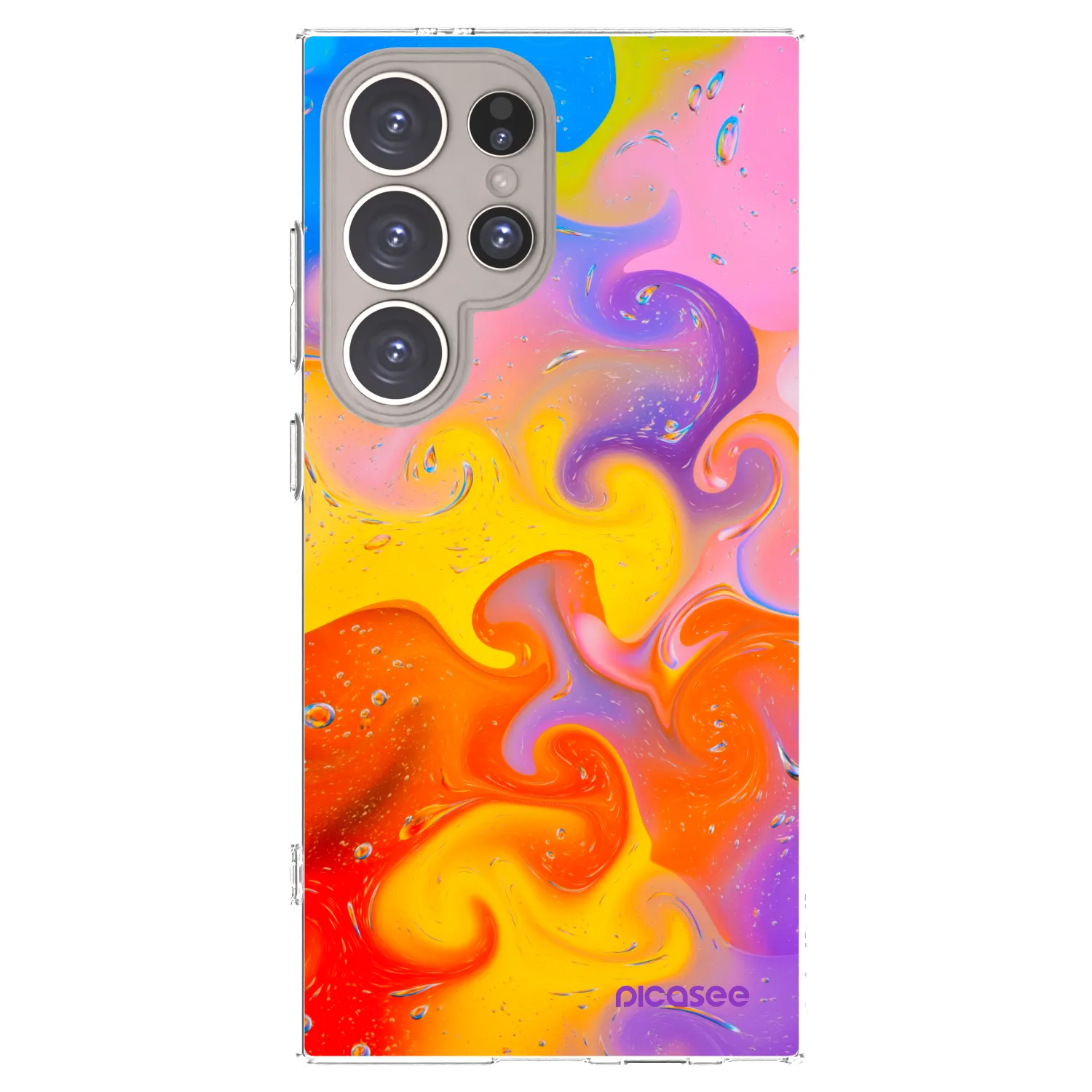 Picasee silikonska prozirna maskica za Samsung Galaxy S24 Ultra S928B 5G - Bubbles