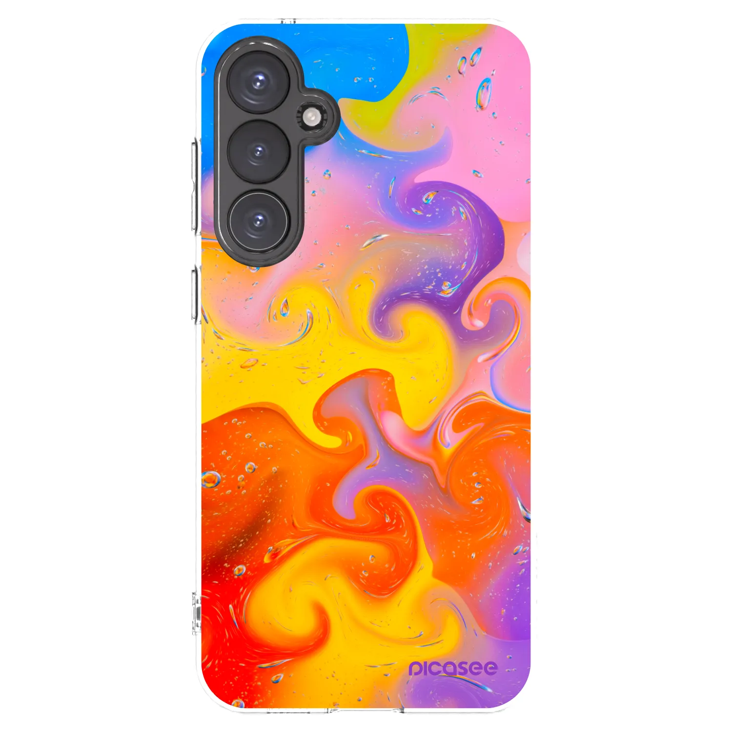 Picasee silikonska prozirna maskica za Samsung Galaxy S23 FE S711B - Bubbles