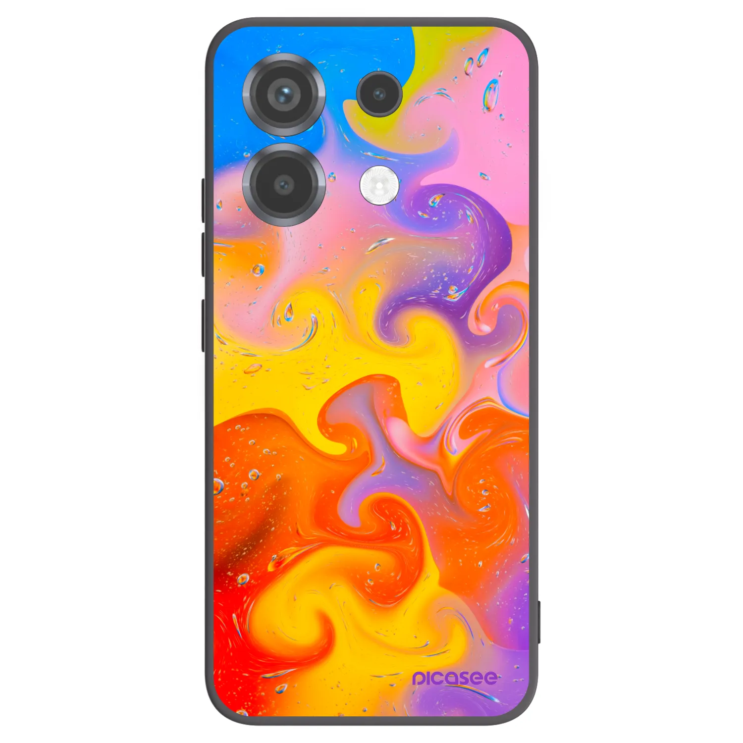 Picasee crna silikonska maskica za Xiaomi Poco X6 - Bubbles