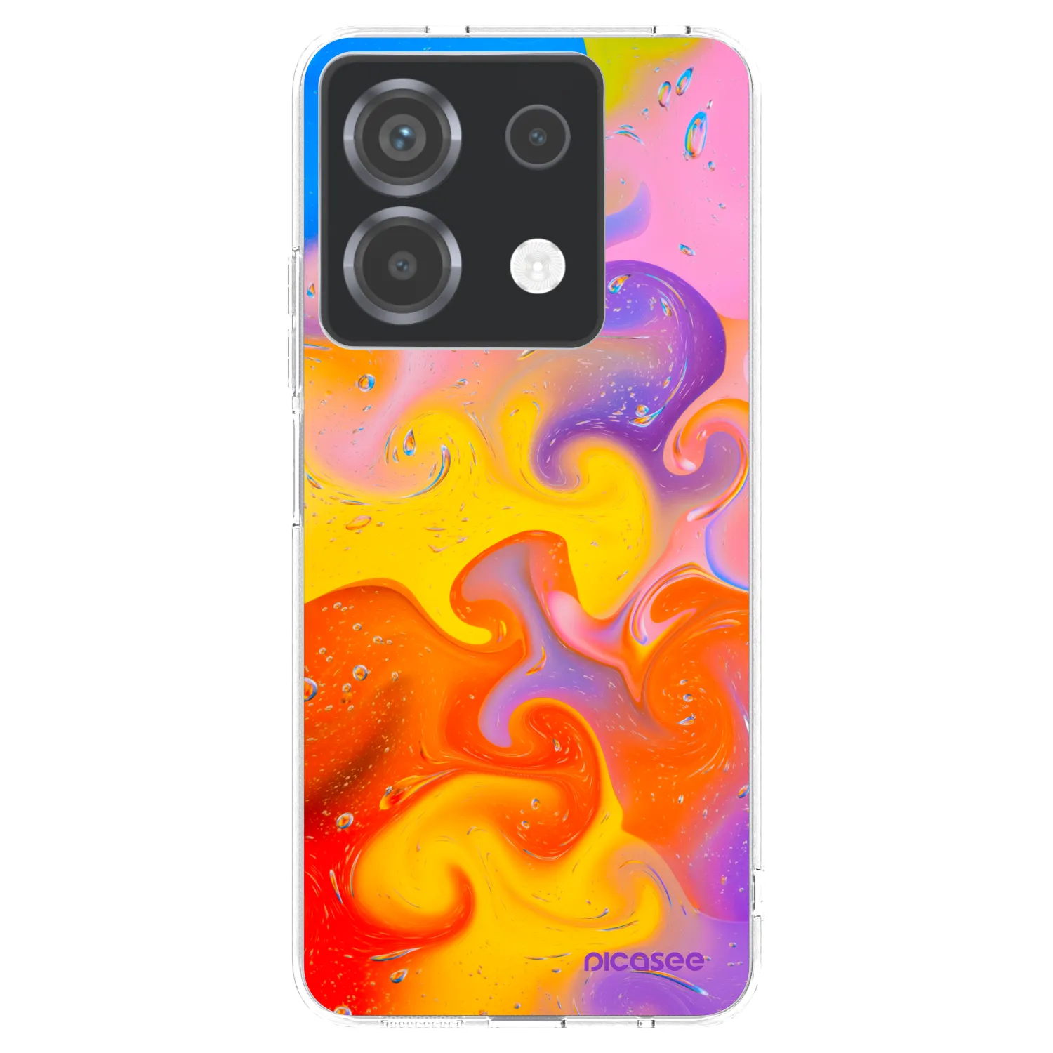 Picasee silikonska prozirna maskica za Xiaomi Poco X6 - Bubbles