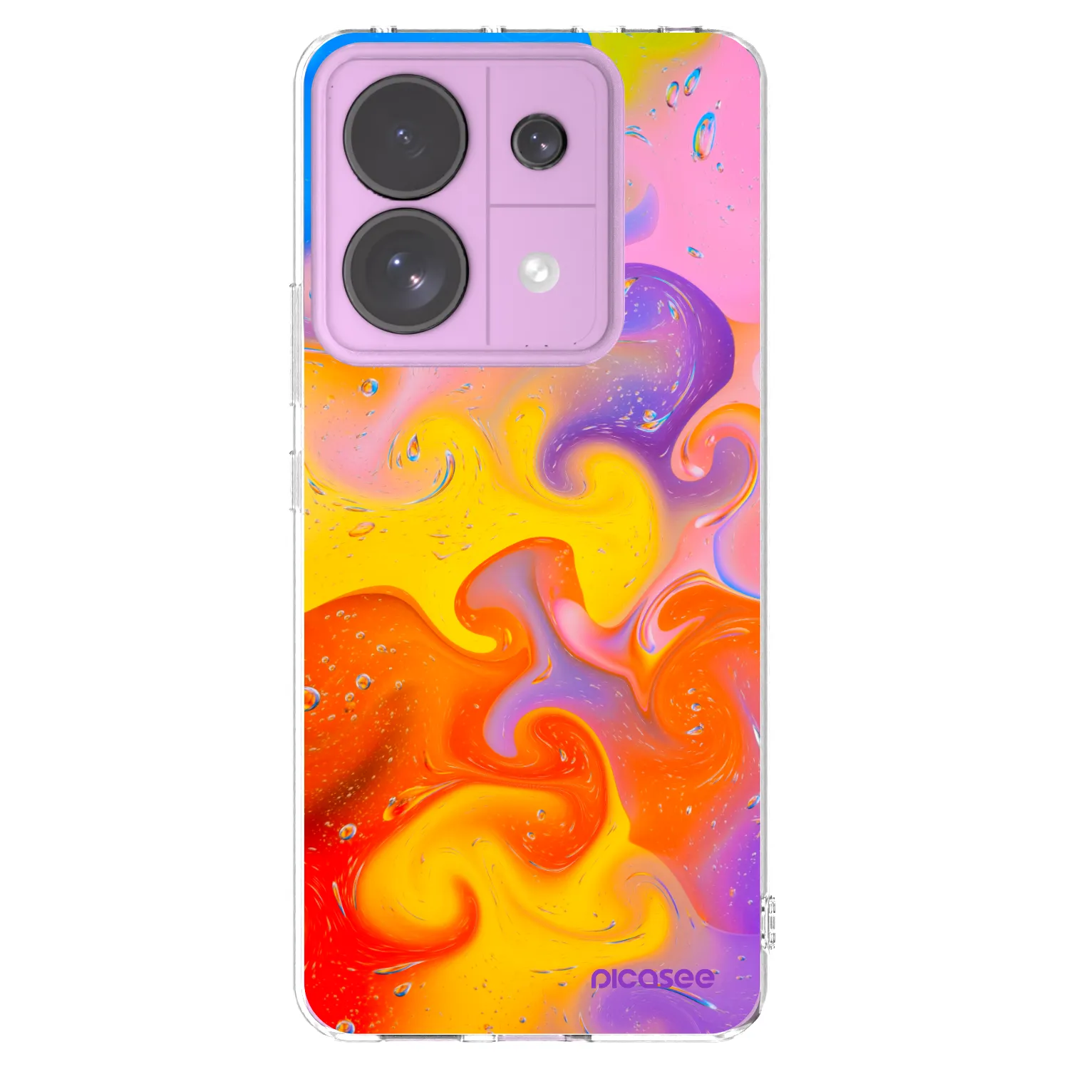 Picasee silikonska prozirna maskica za Xiaomi Redmi Note 13 Pro 5G - Bubbles