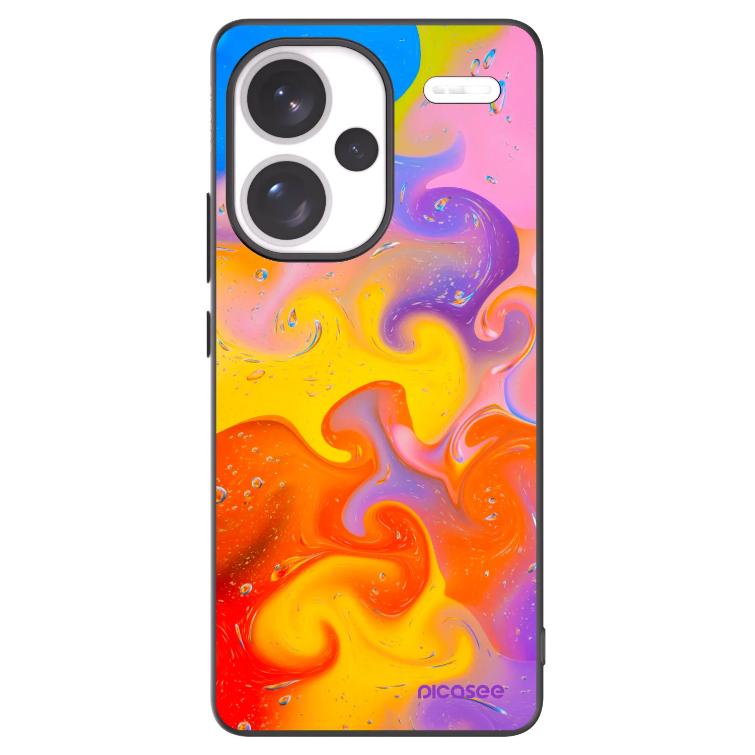 Picasee crna silikonska maskica za Xiaomi Redmi Note 13 Pro+ 5G - Bubbles