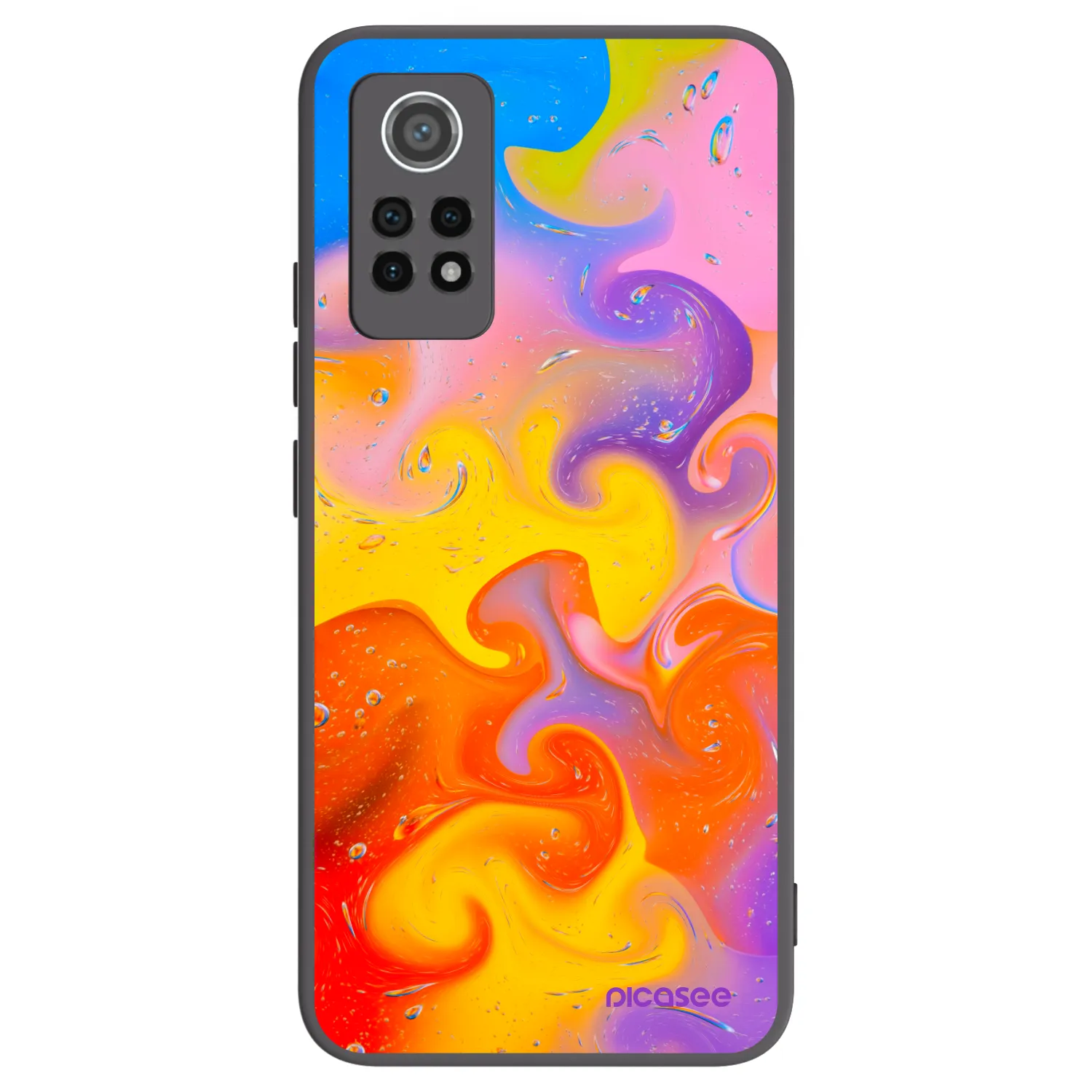 Picasee crna silikonska maskica za Xiaomi Redmi Note 12 Pro 4G - Bubbles