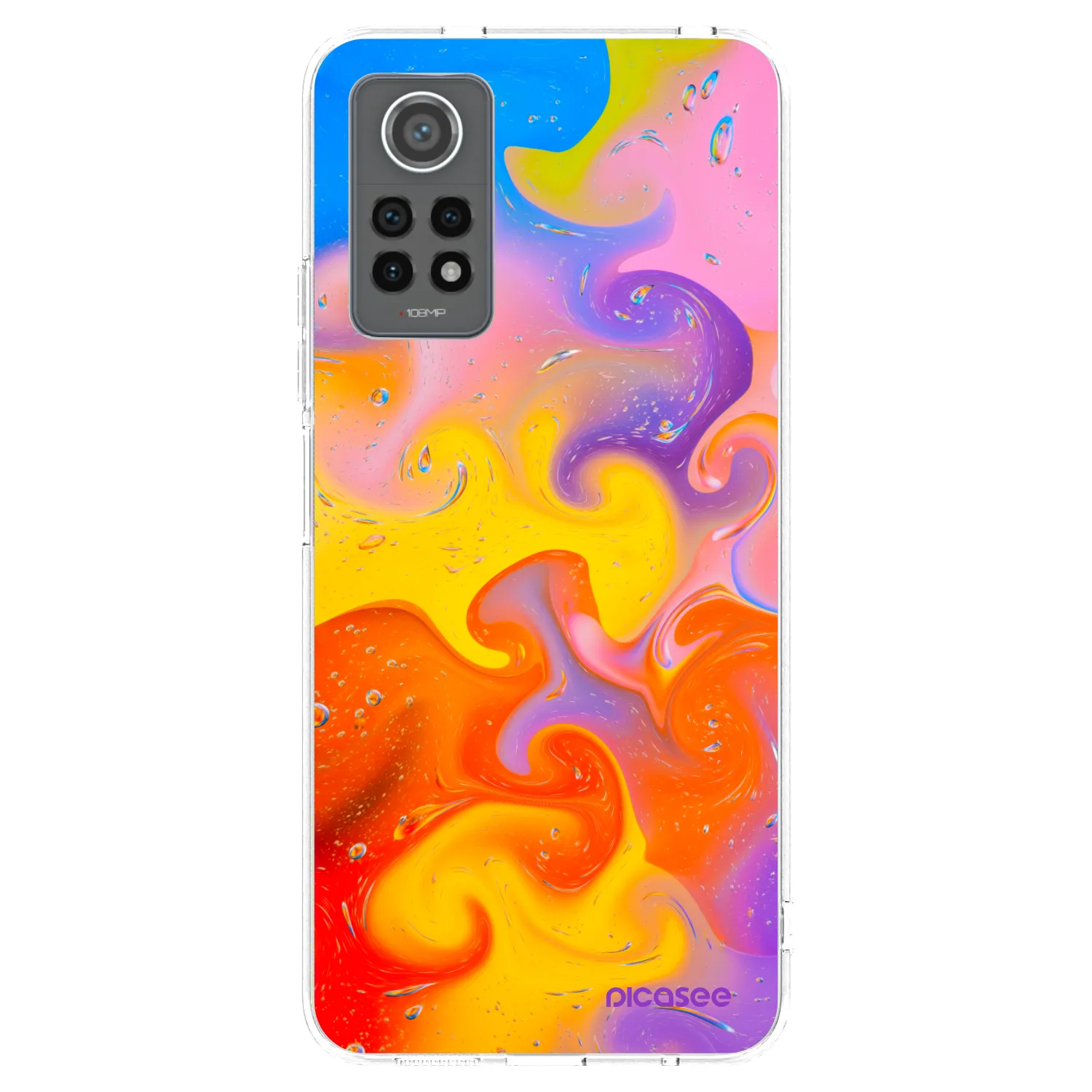 Picasee silikonska prozirna maskica za Xiaomi Redmi Note 12 Pro 4G - Bubbles