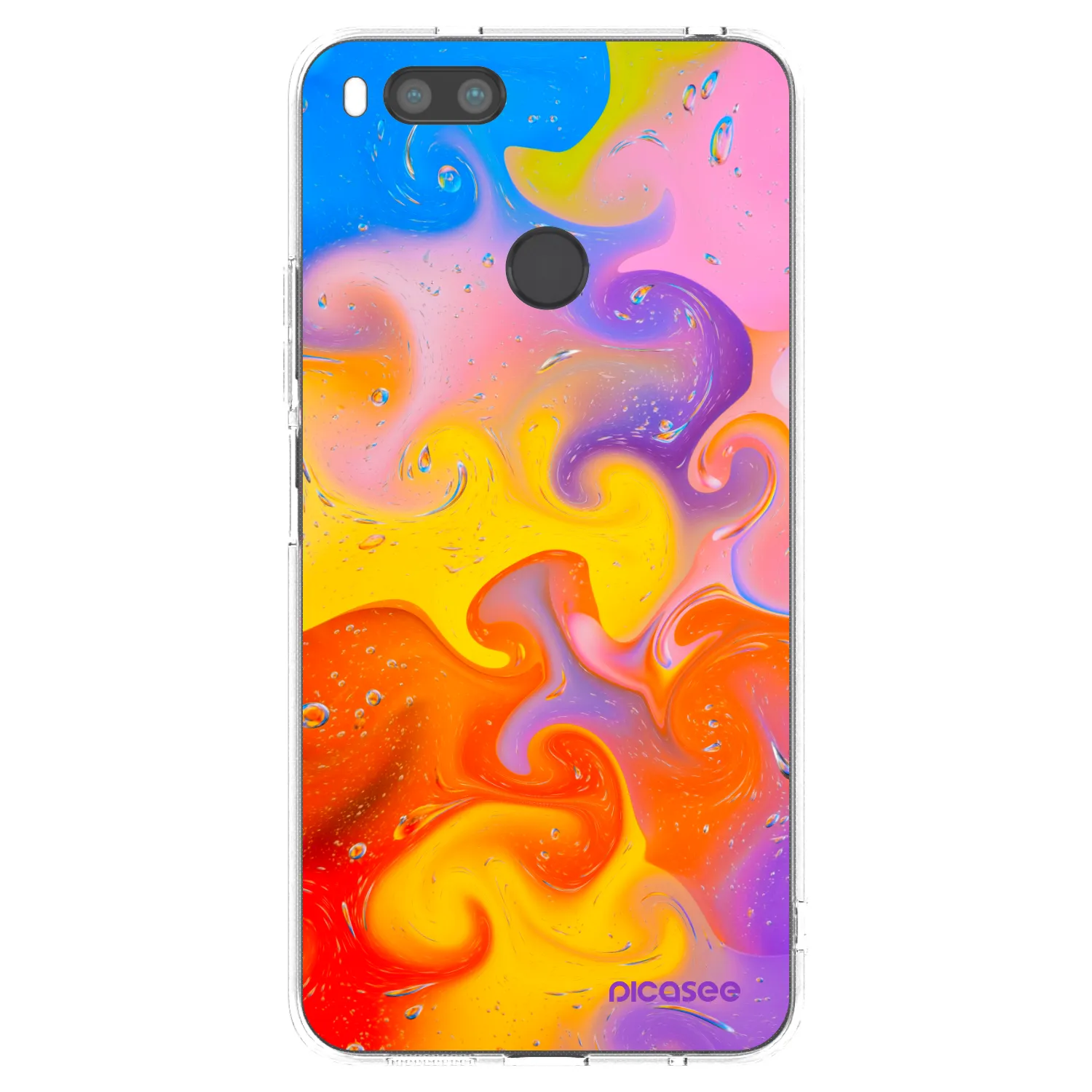 Picasee silikonska prozirna maskica za Xiaomi Mi A1 Global - Bubbles