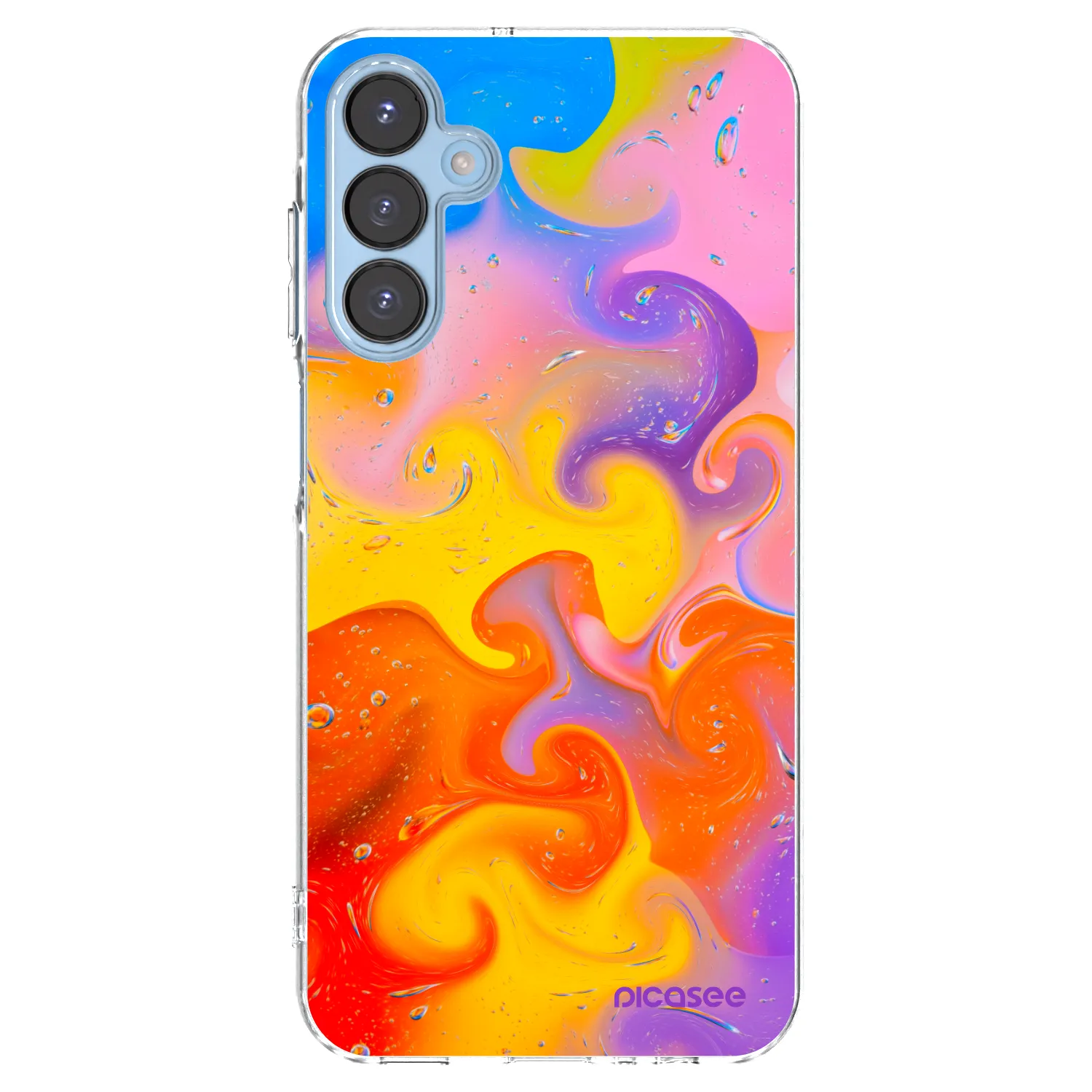 Picasee silikonska prozirna maskica za Samsung Galaxy A15 A156B 5G - Bubbles