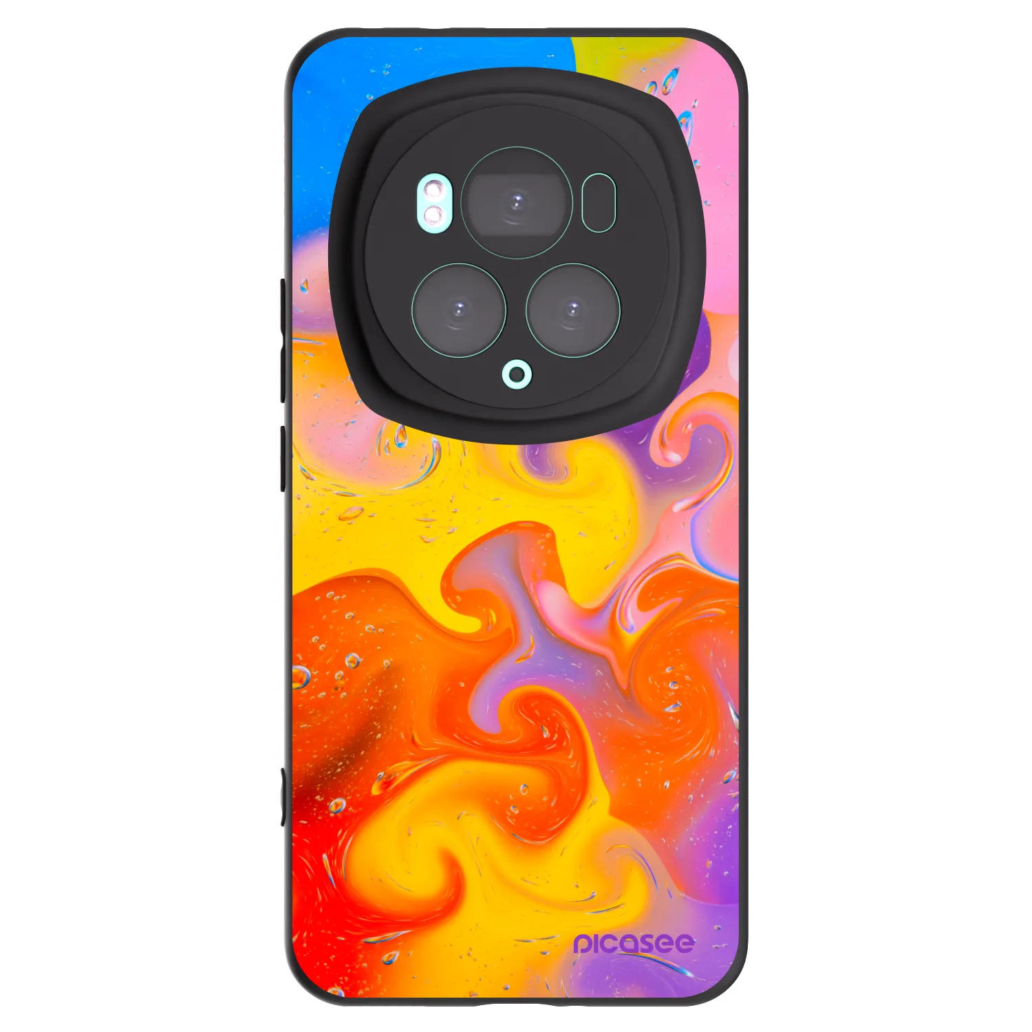 Picasee crna silikonska maskica za Honor Magic6 Pro - Bubbles