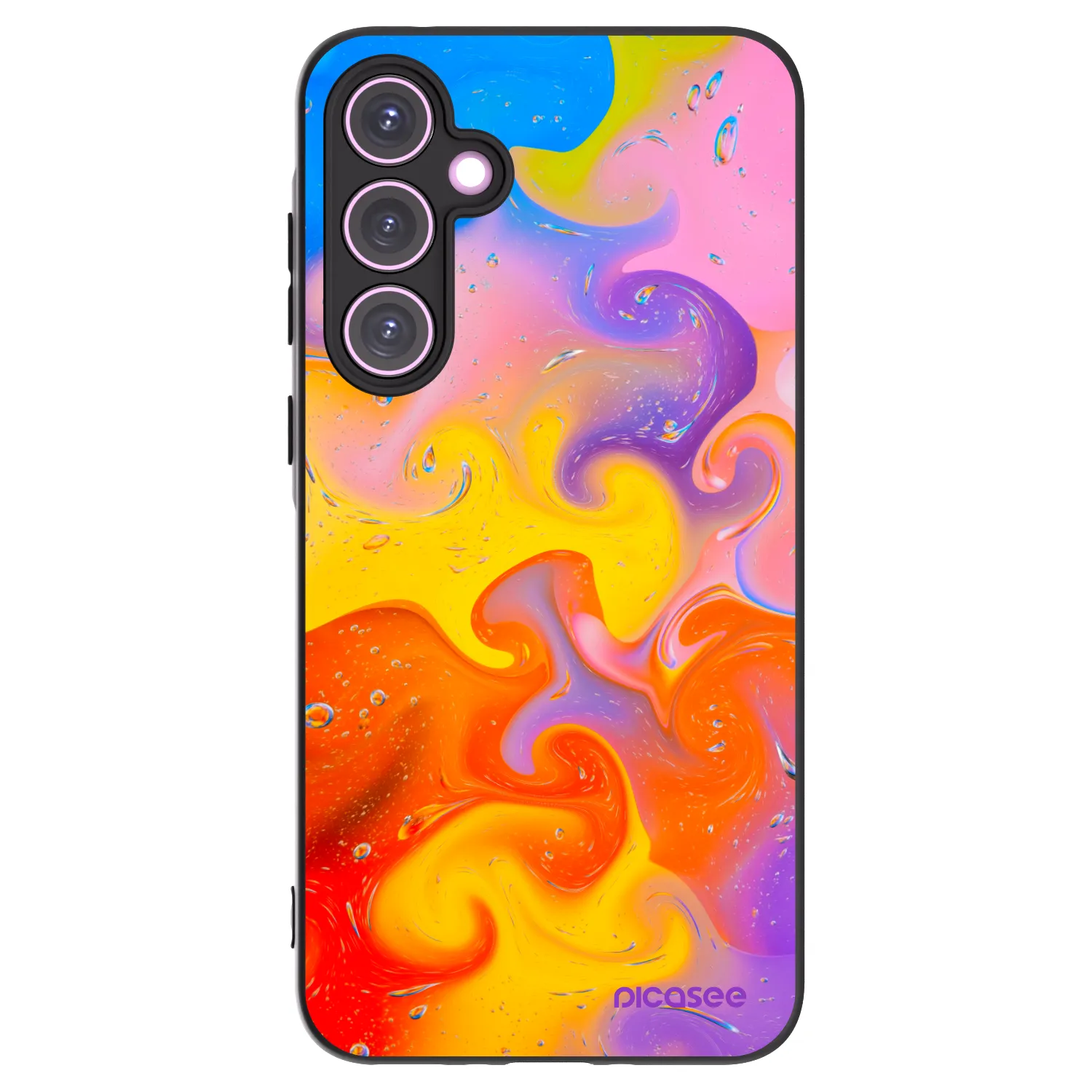 Picasee crna silikonska maskica za Samsung Galaxy A35 5G A356B - Bubbles
