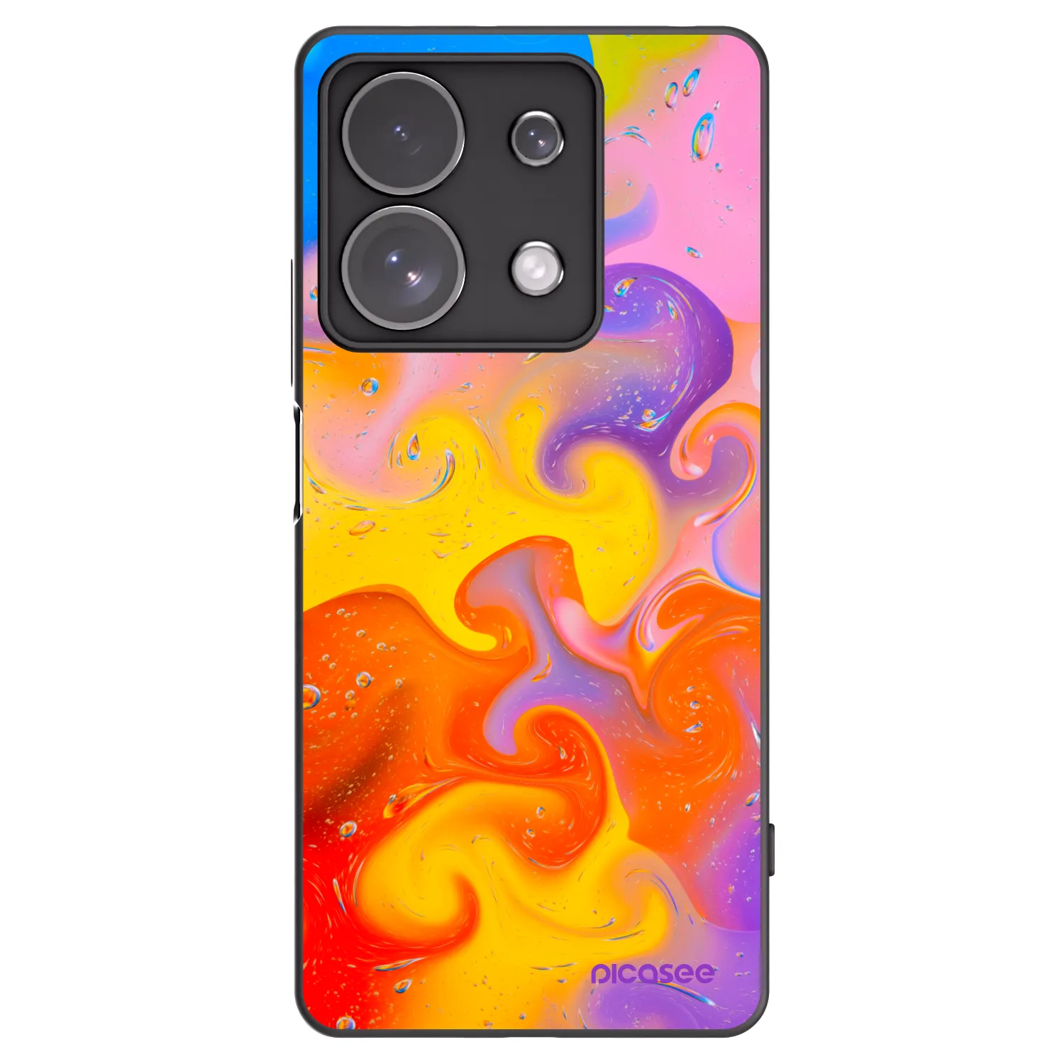 Picasee crna silikonska maskica za Xiaomi Redmi Note 13 Pro 4G - Bubbles
