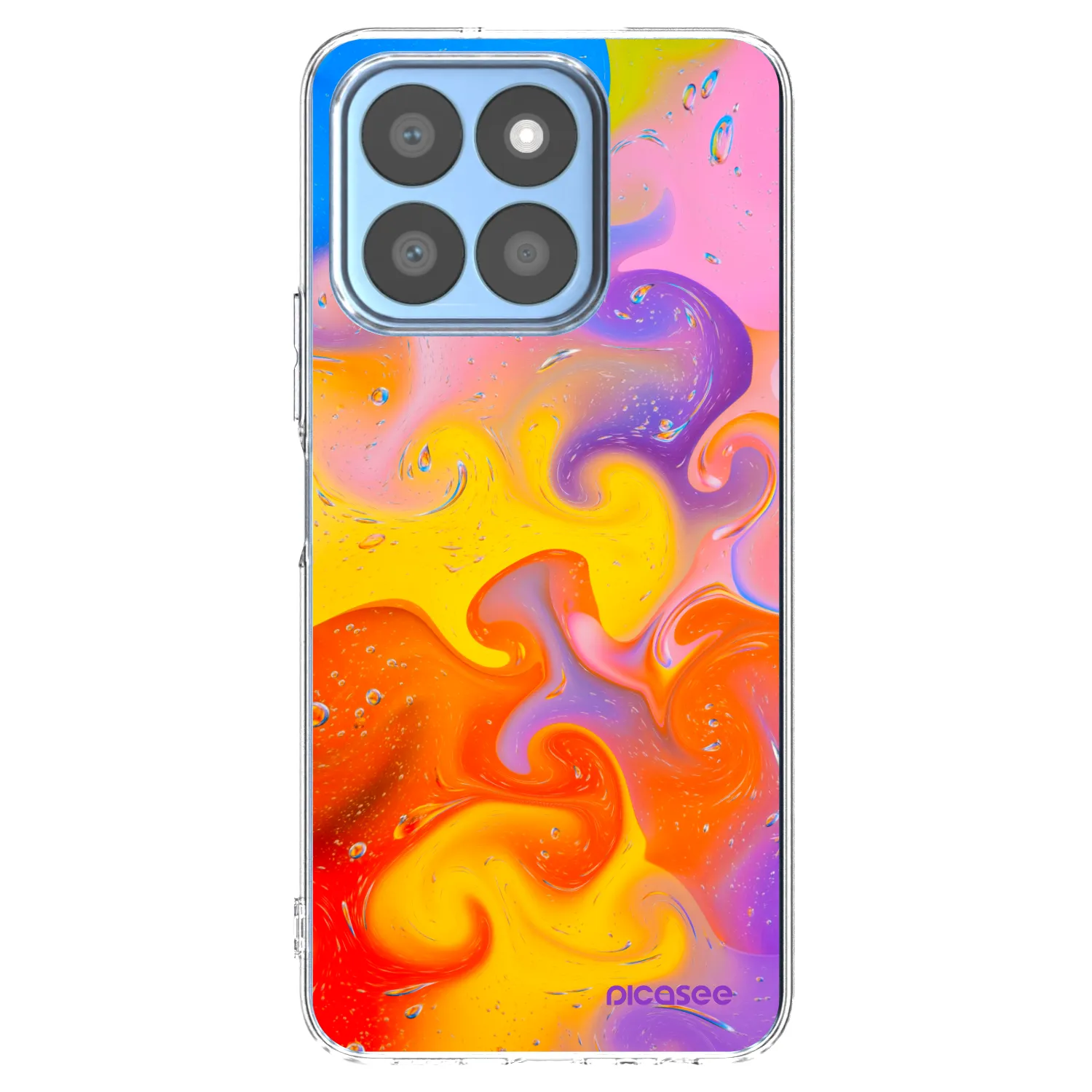 Picasee silikonska prozirna maskica za Honor X8b - Bubbles