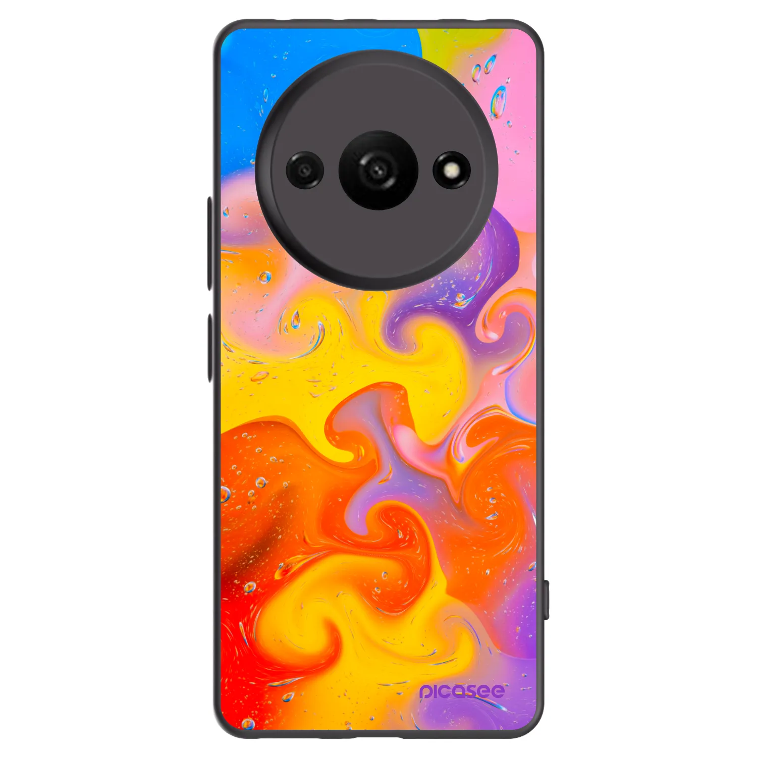 Picasee crna silikonska maskica za Xiaomi Redmi A3 - Bubbles