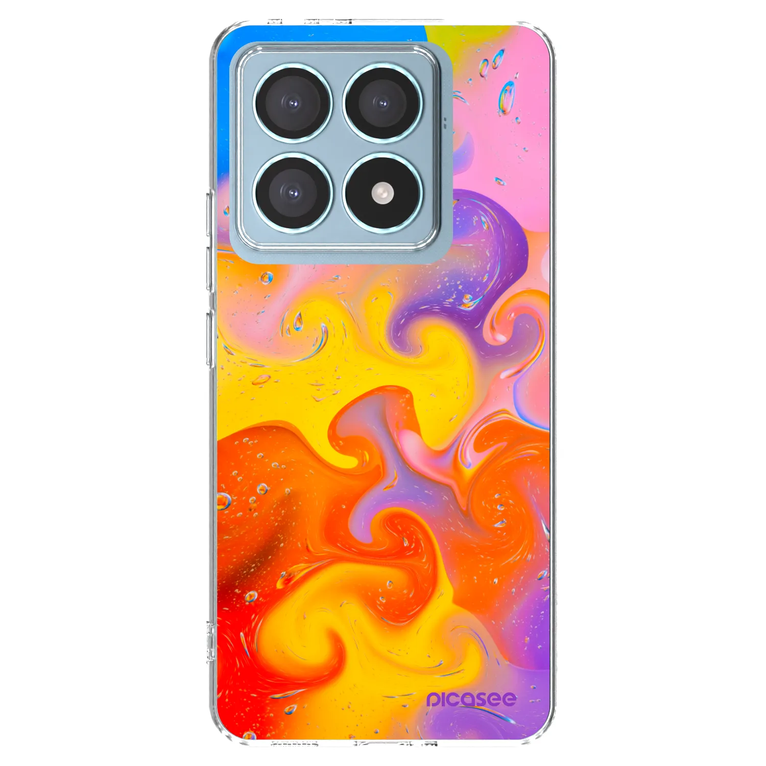 Picasee silikonska prozirna maskica za Xiaomi 14T Pro - Bubbles