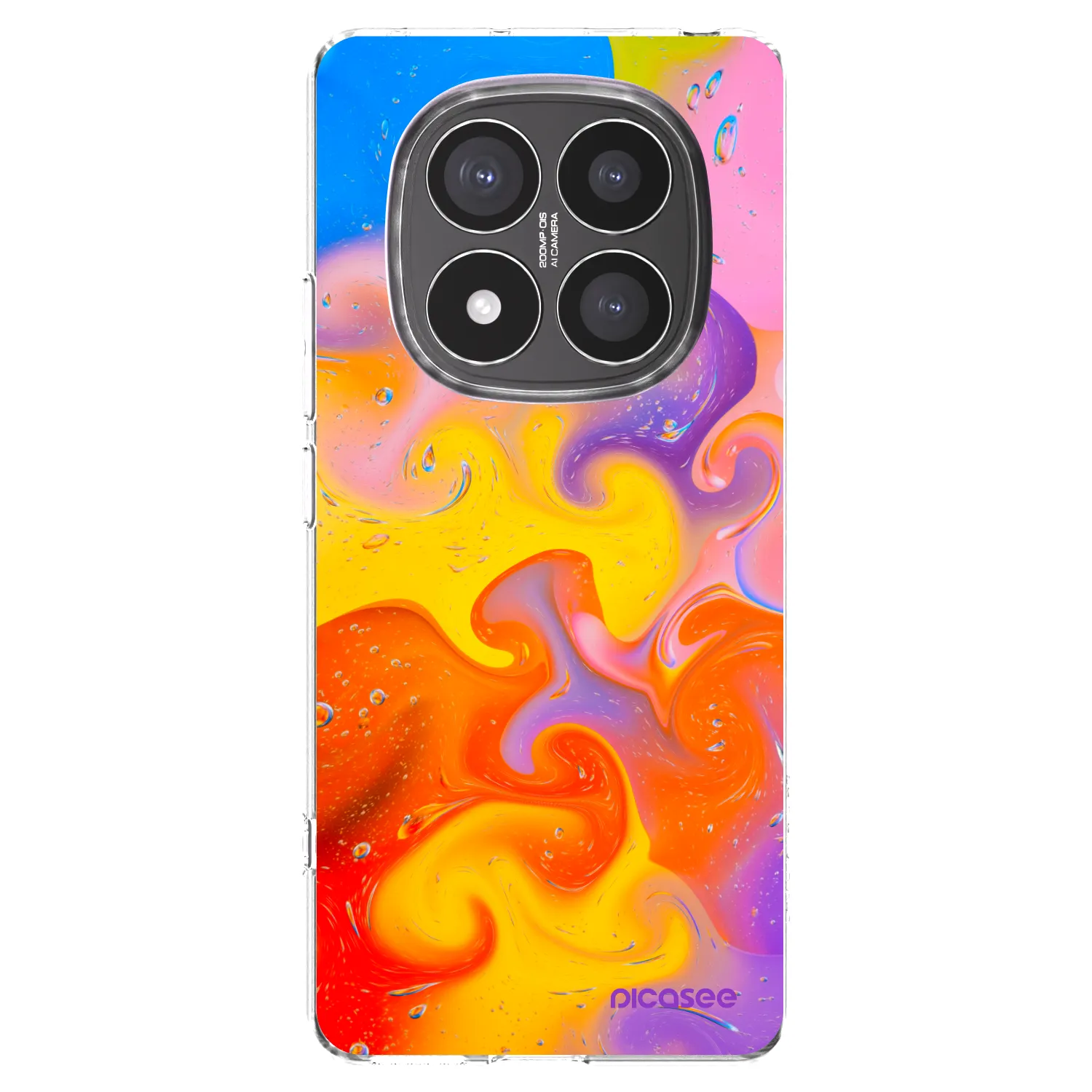 Picasee silikonska prozirna maskica za Xiaomi Redmi Note 14 Pro+ 5G - Bubbles