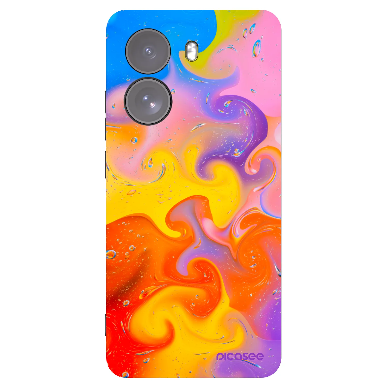 Picasee crna silikonska maskica za Xiaomi Poco X7 - Bubbles