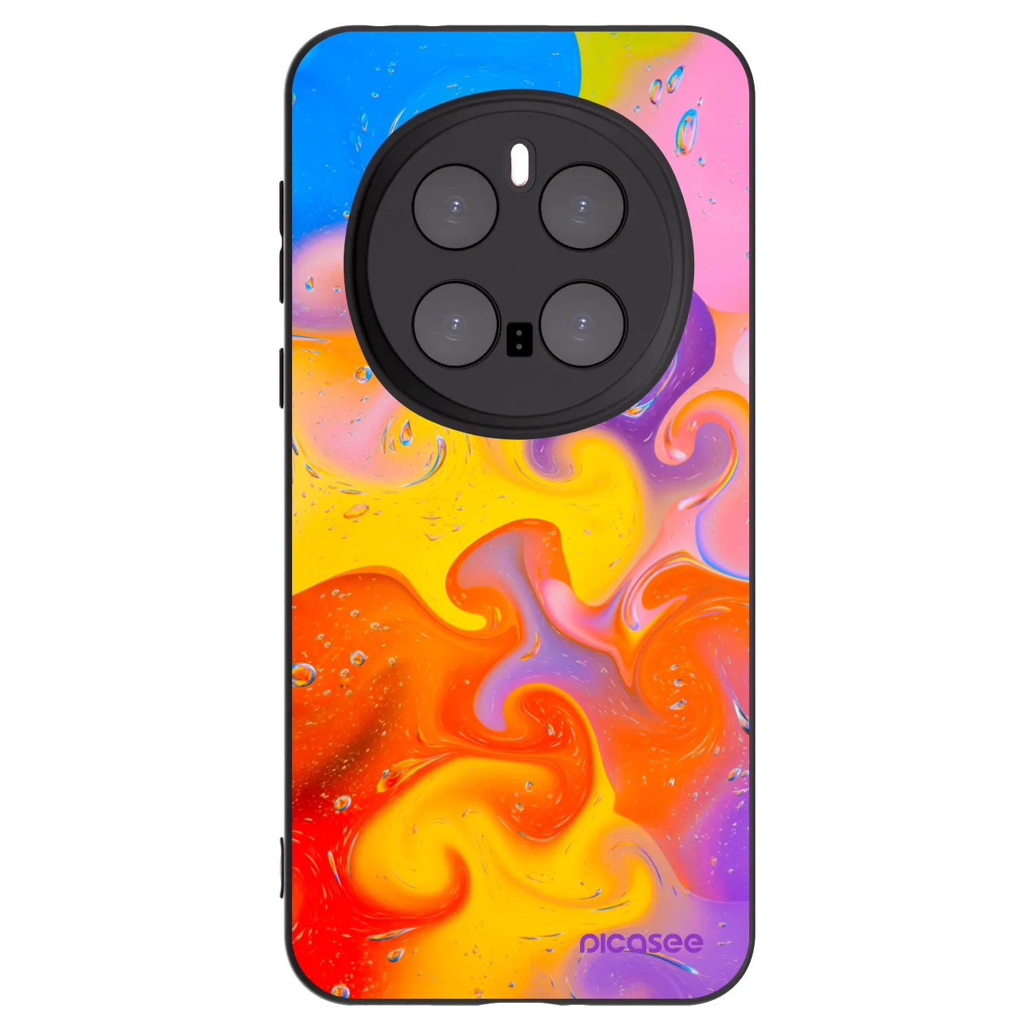 Picasee crna silikonska maskica za Honor Magic7 Pro 5G - Bubbles